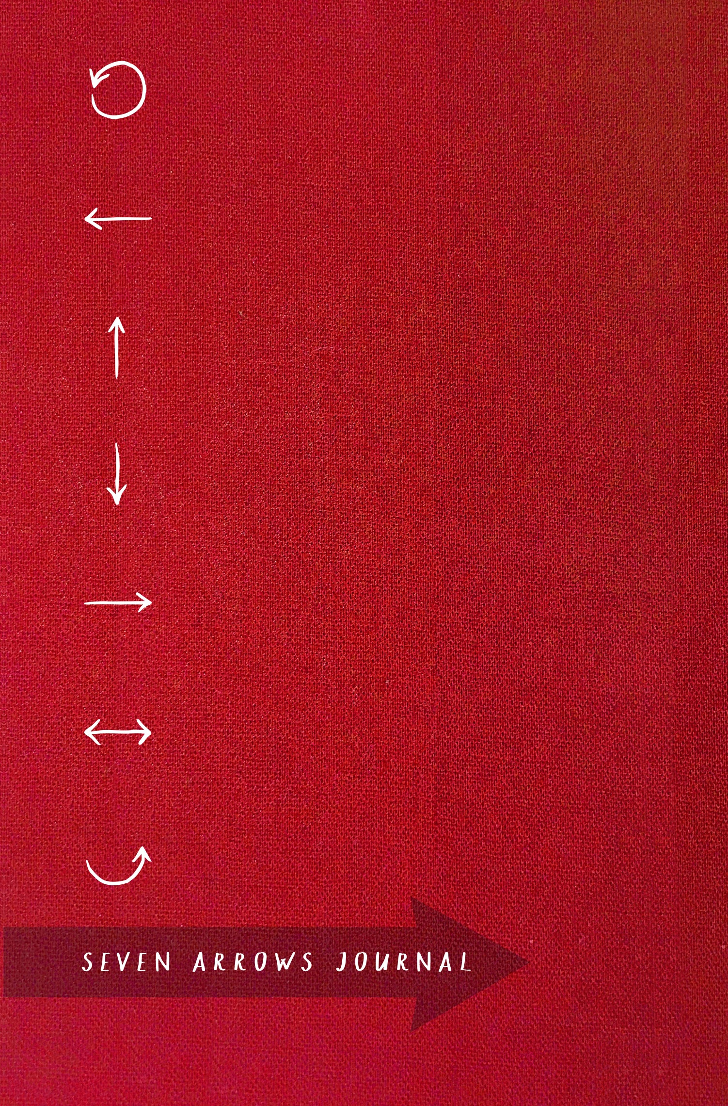 Journal: Seven Arrows Journal, Red With Elastic Closure