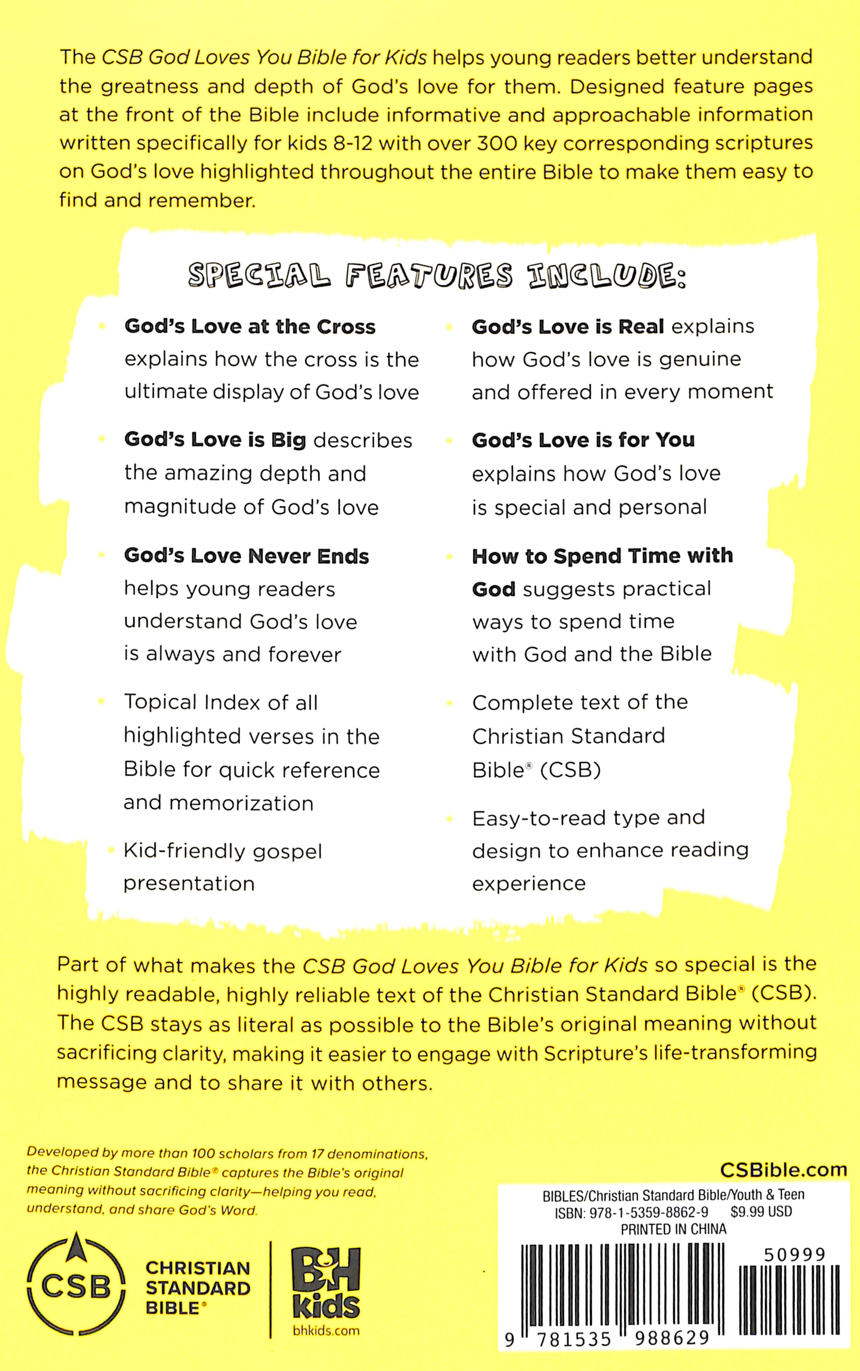 CSB God Loves You Bible For Kids