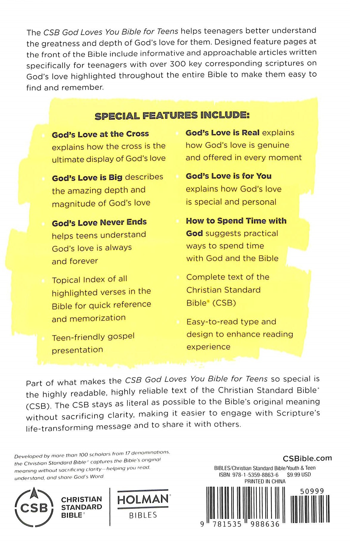 CSB God Loves You Bible For Teens