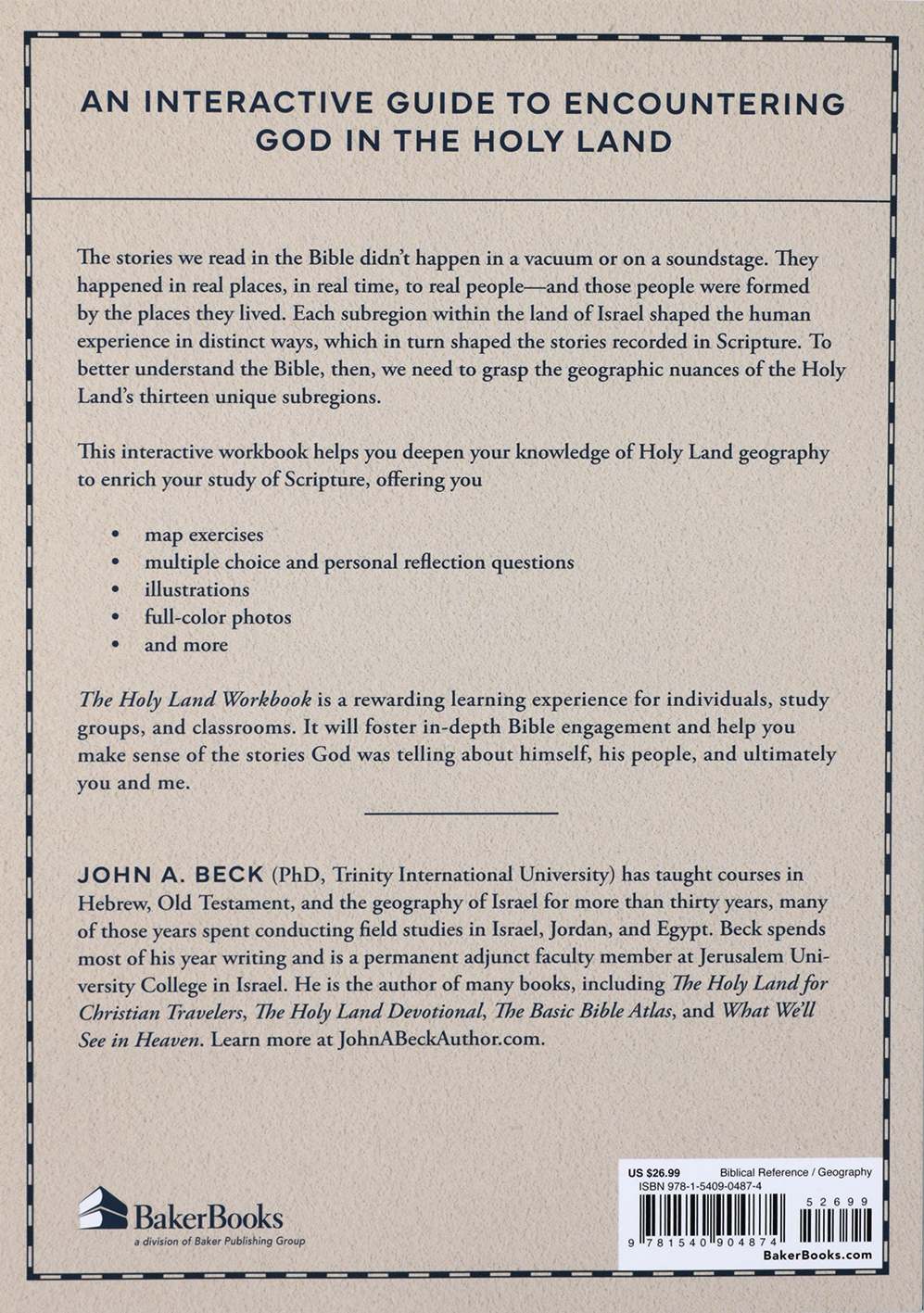 The Holy Land (Workbook): An Interactive Experience with the Geography of the Bible