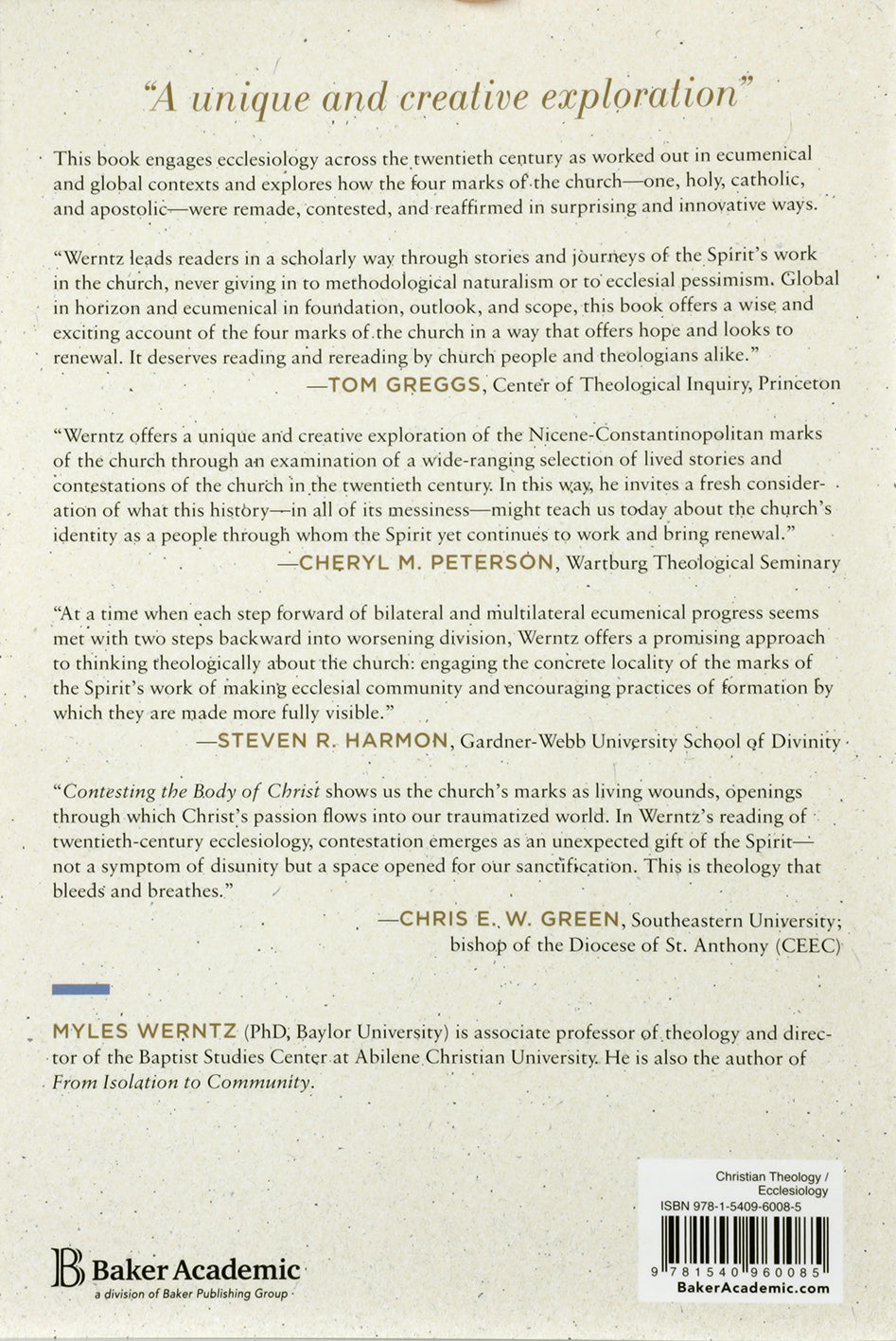 Contesting the Body of Christ: Ecclesiology's Revolutionary Century