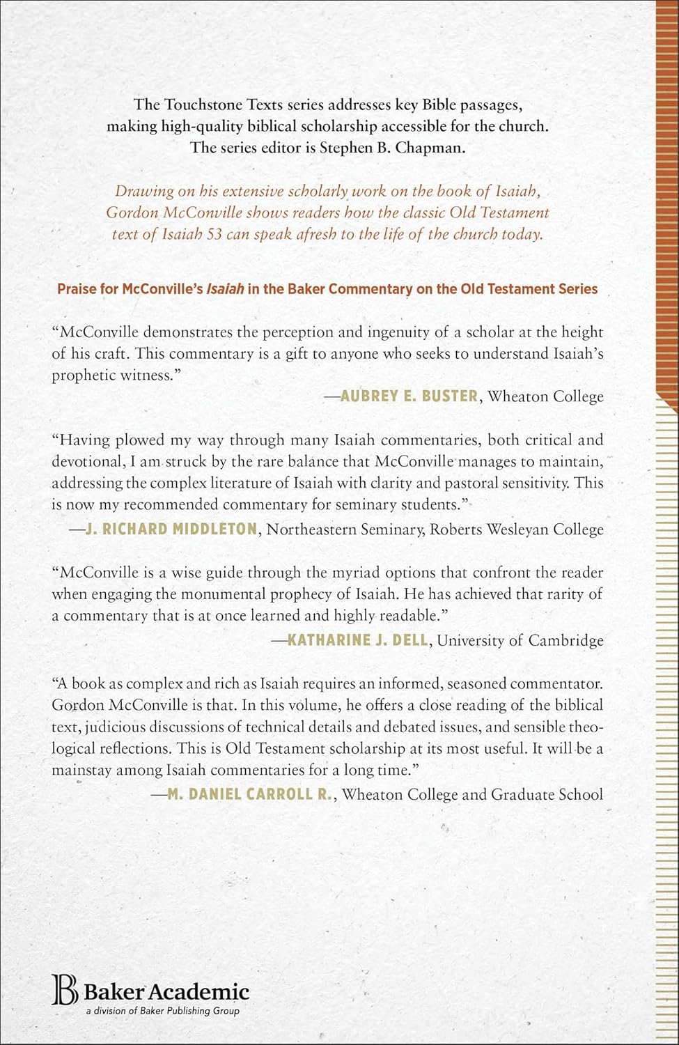 The Suffering Servant: Isaiah 53 For the Life of the Church (Touchstone Texts Series)