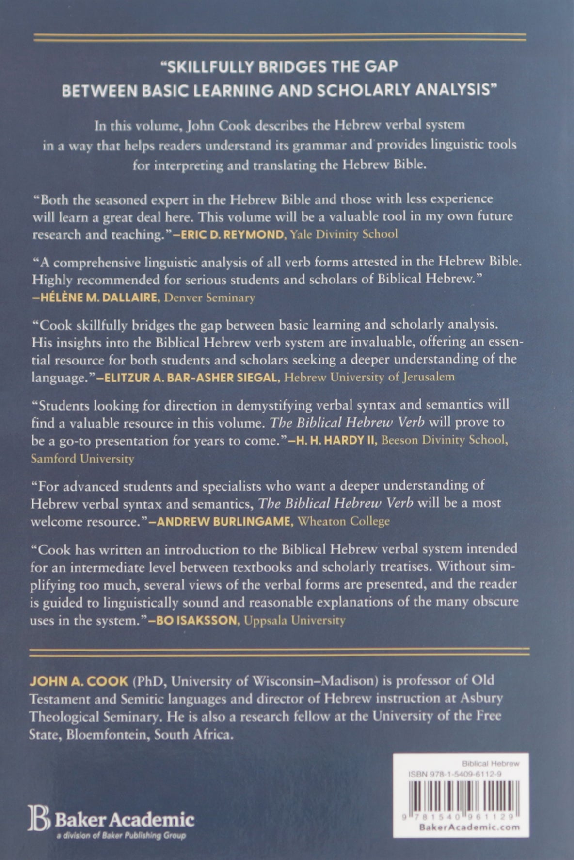 The Biblical Hebrew Verb: A Linguistic Introduction