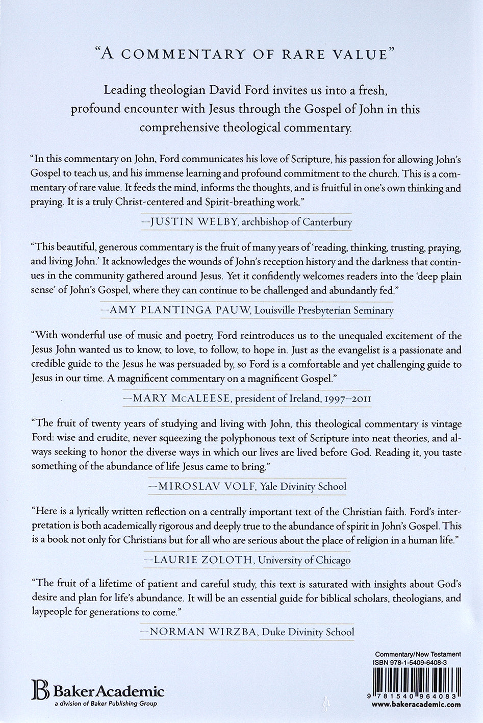 The Gospel of John: A Theological Commentary