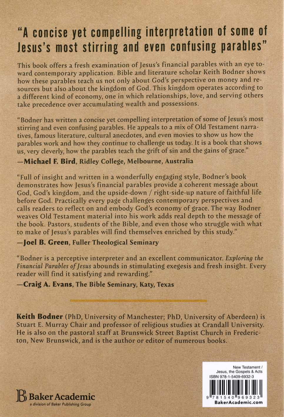 Exploring the Financial Parables of Jesus: The Economy of Grace and the Generosity of God