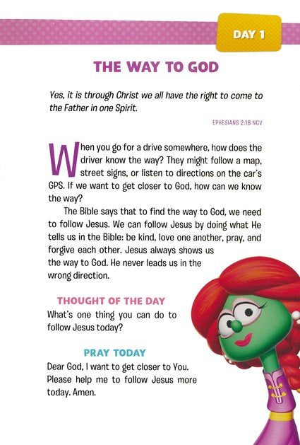 God Cares for Me: 365 Daily Devos for Girls (Veggie Tales Series)