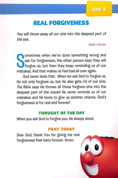 God Cares for Me: 365 Daily Devos for Boys (Veggie Tales Series)