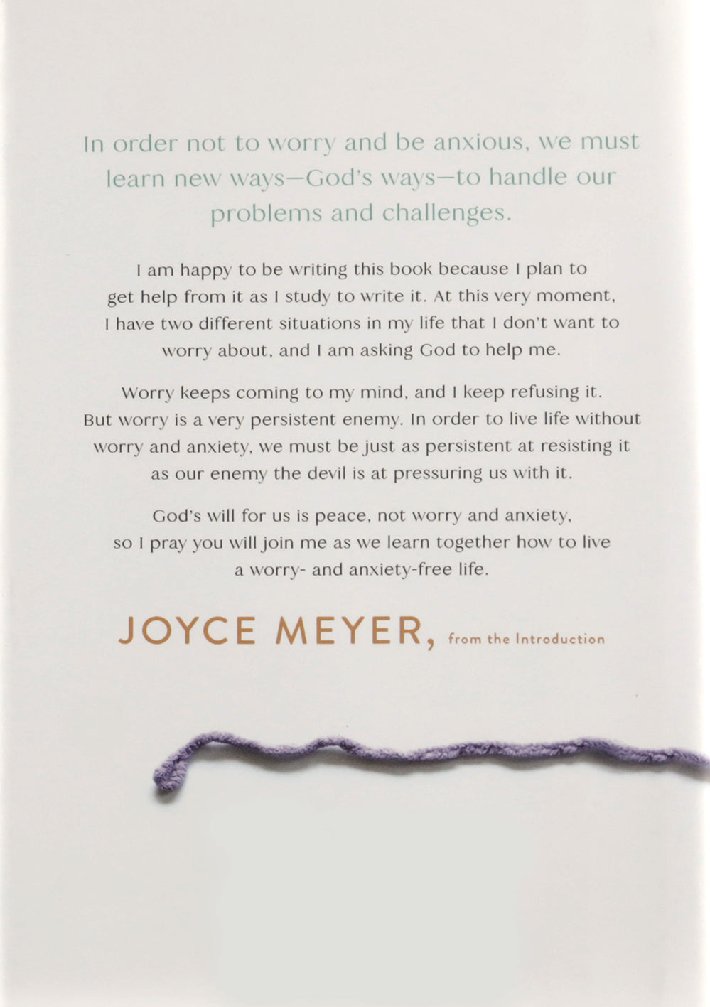 The Answer to Anxiety: How to Break Free From the Tyranny of Anxious Thoughts and Worry