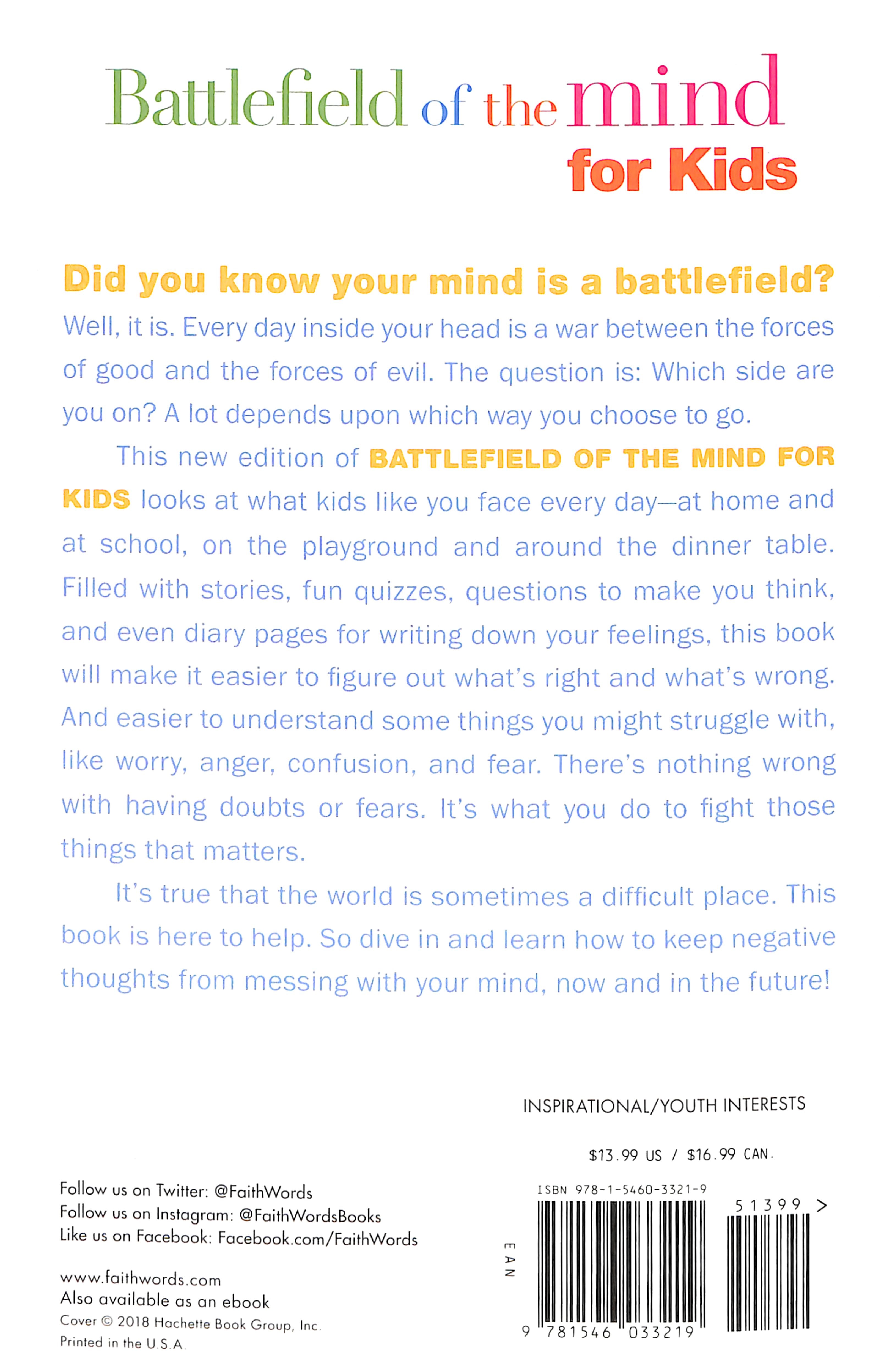 Battlefield of the Mind For Kids: Winning the Battle in Your Mind