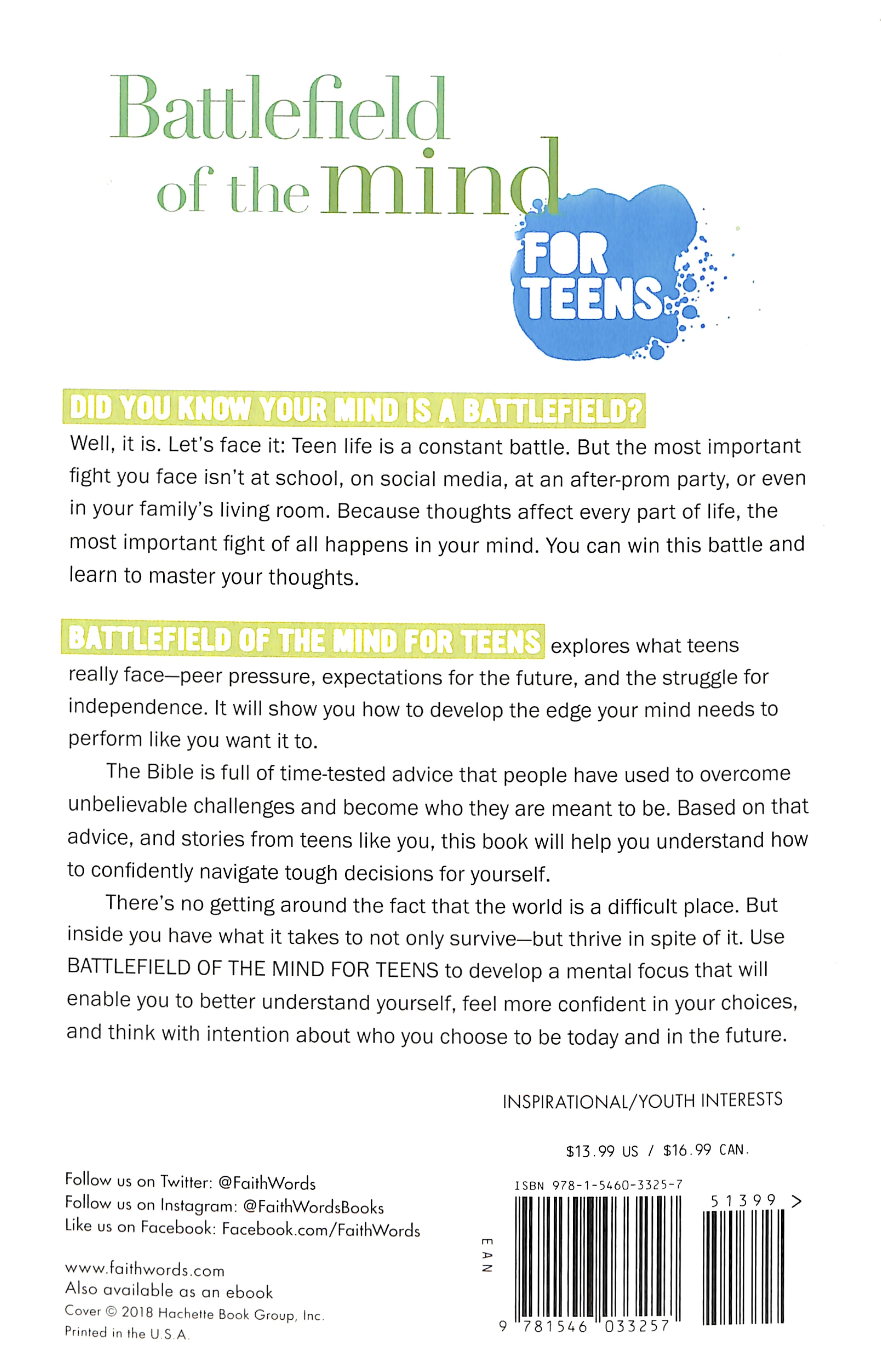 Battlefield of the Mind For Teens: Winning the Battle in Your Mind