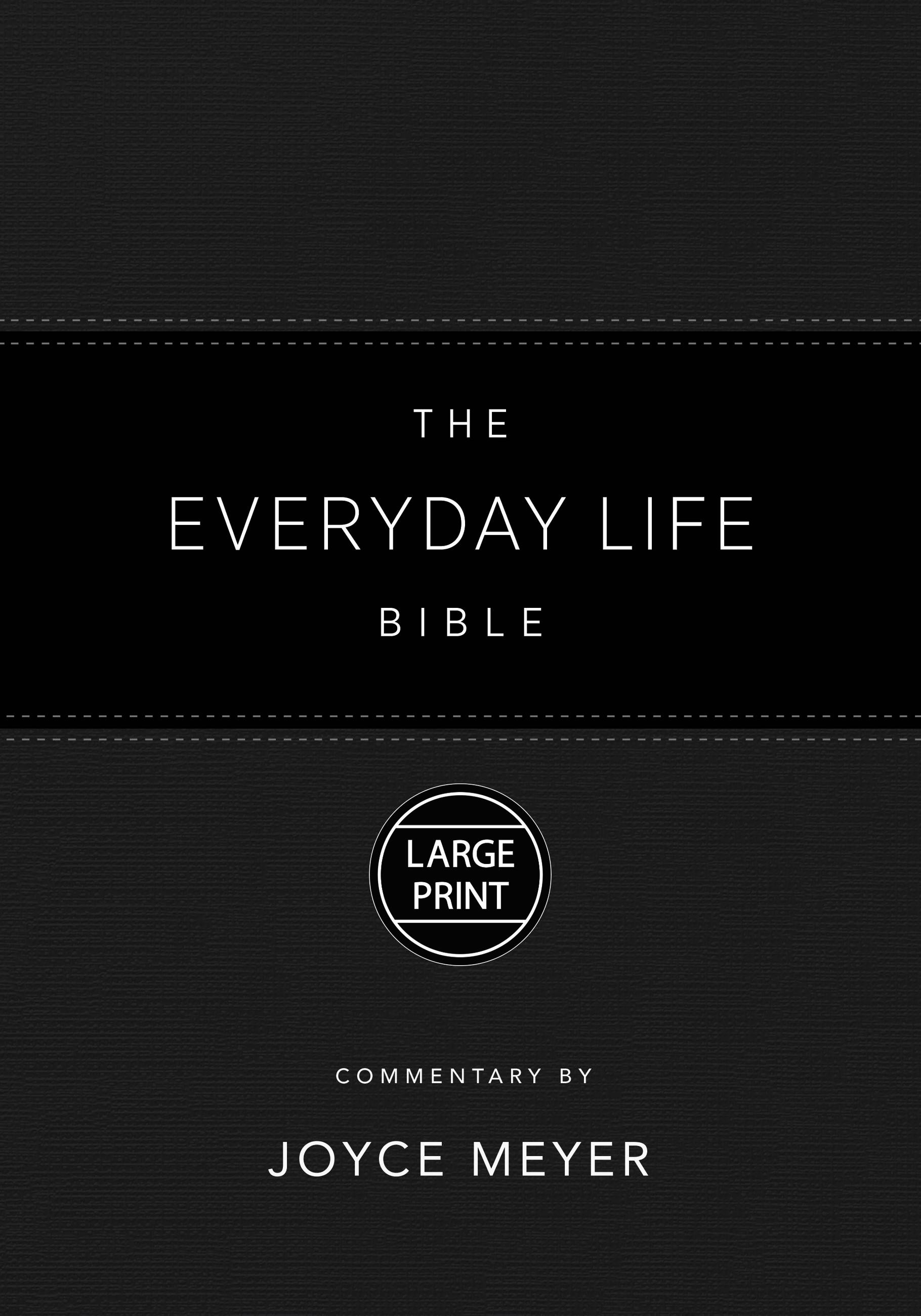 Amplified The Everyday Life Bible Large Print Black  (Black Letter Edition)