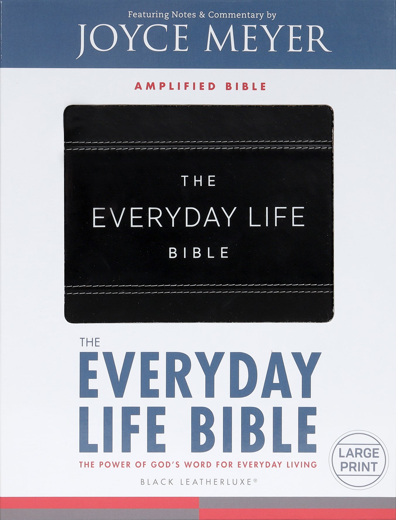 Amplified The Everyday Life Bible Large Print Black  (Black Letter Edition)