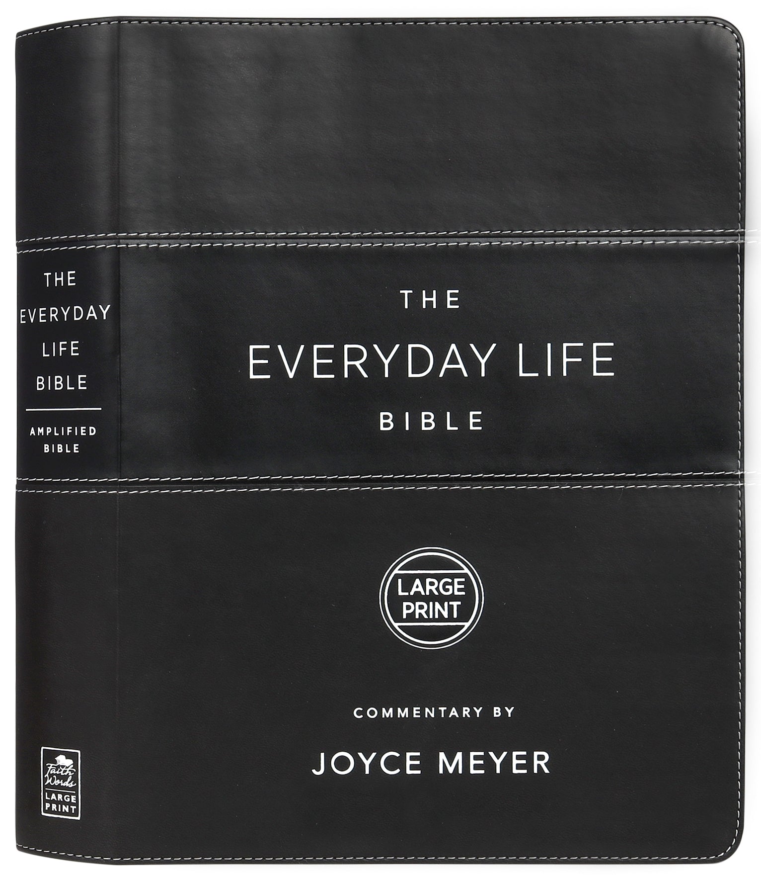 Amplified The Everyday Life Bible Large Print Black  (Black Letter Edition)