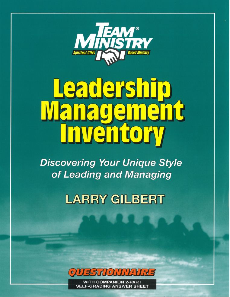 Team Ministry: Leadership/Management Inventory