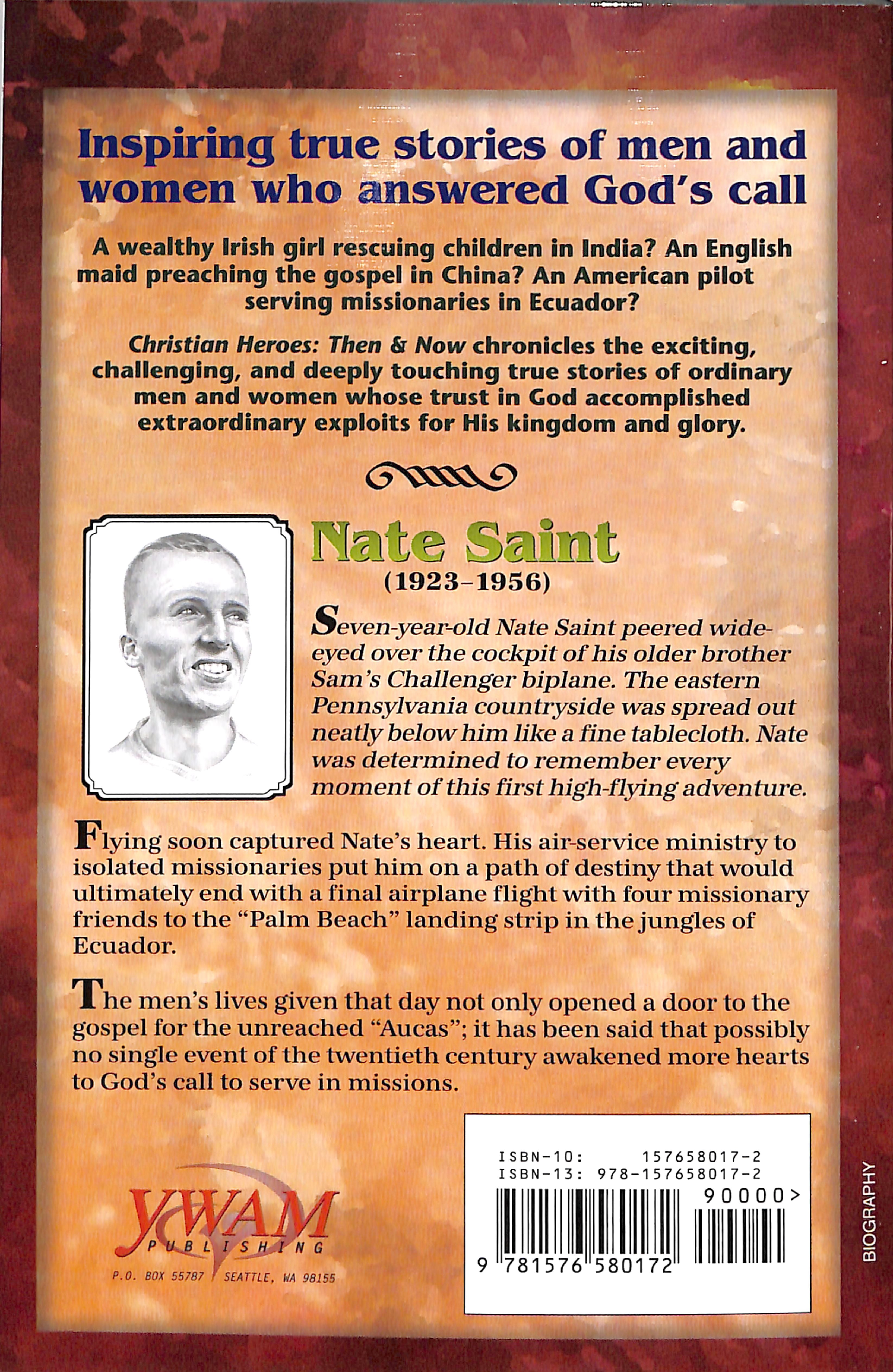 Nate Saint (Christian Heroes Then & Now Series)
