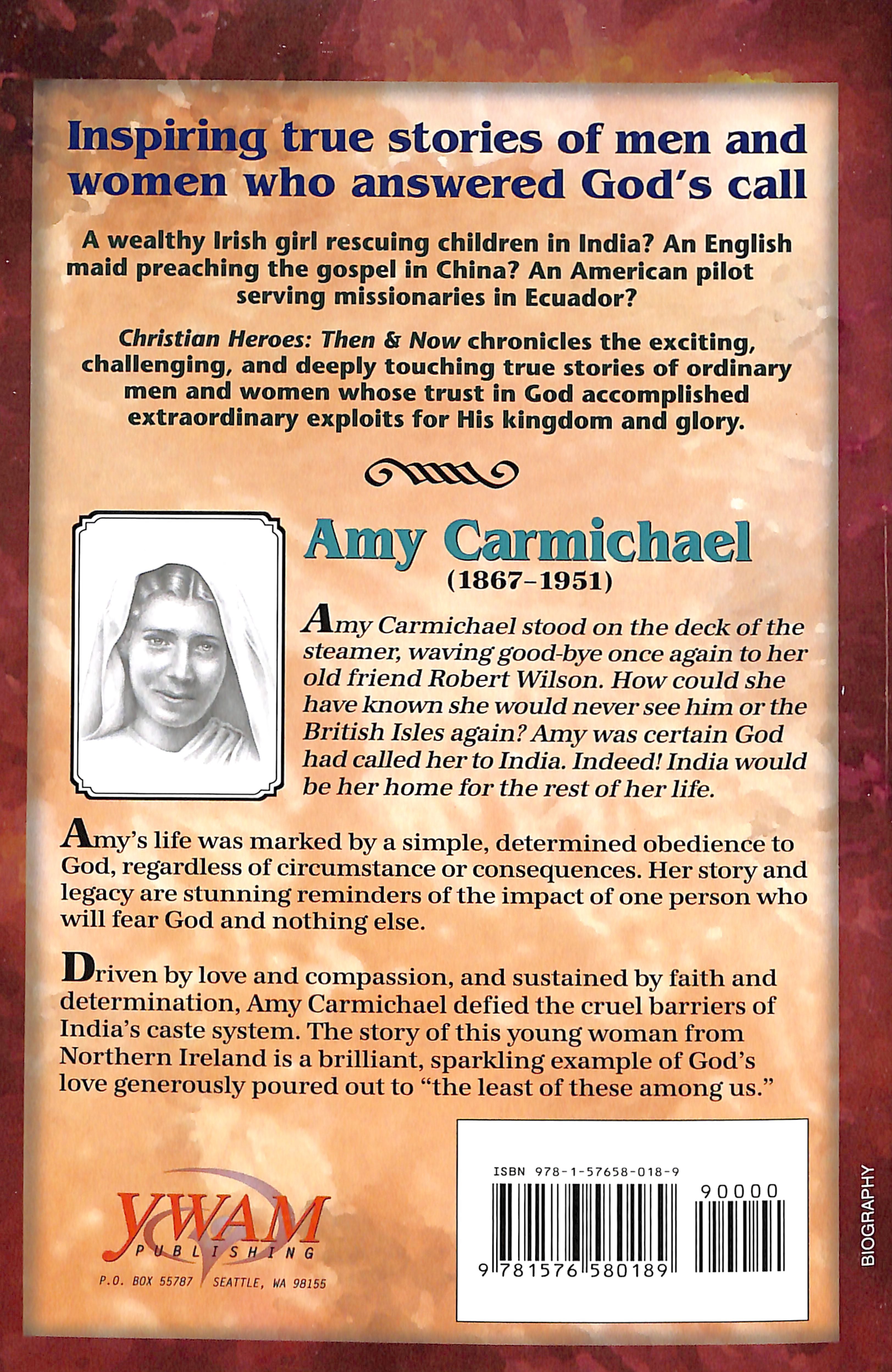 Amy Carmichael - Rescuer of Precious Gems (Christian Heroes Then & Now Series)