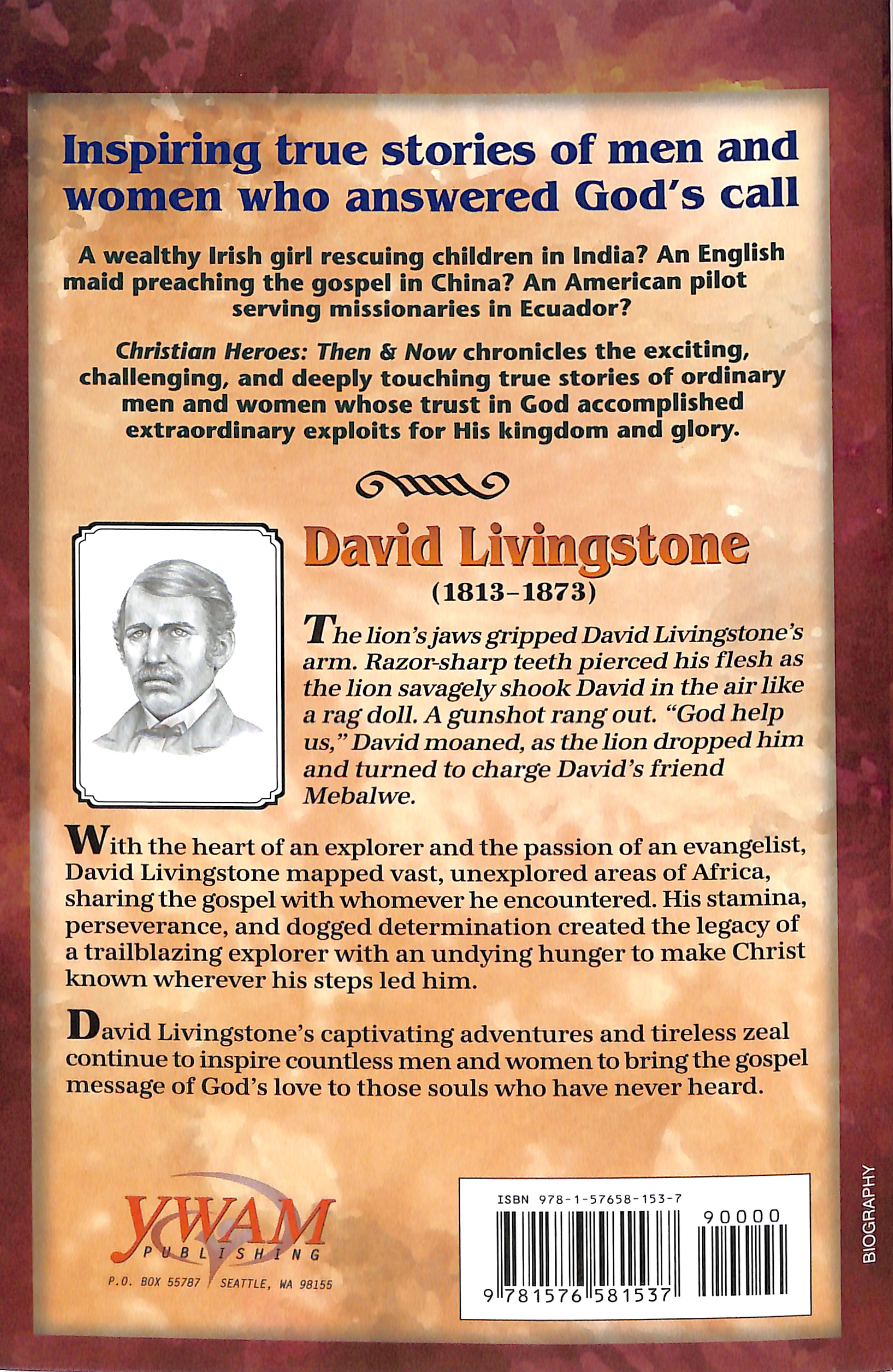 David Livingston - Africa's Trailblazer (Christian Heroes Then & Now Series)