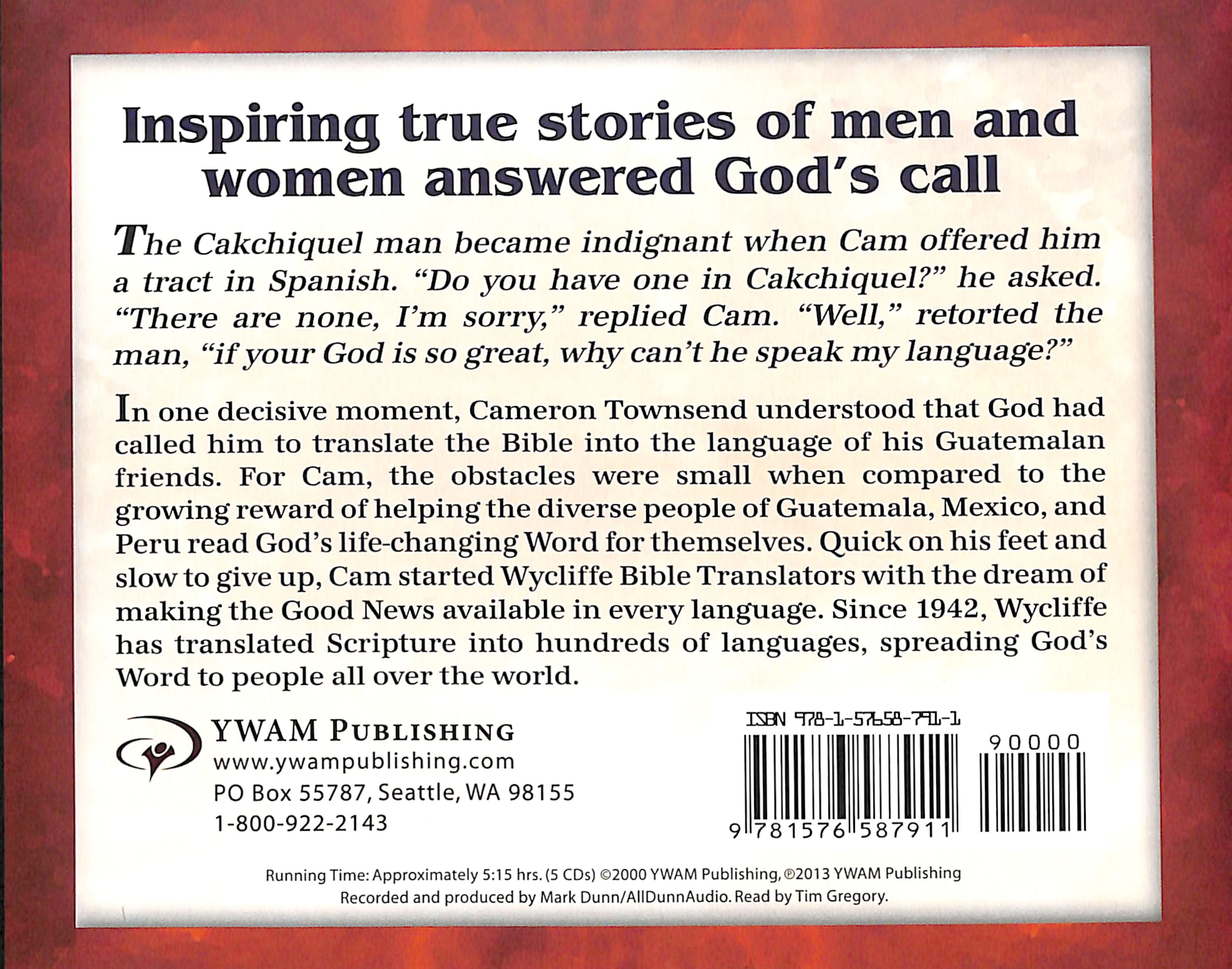 Cameron Townsend - Good News in Every Language (Unabridged, CDS) (Christian Heroes Then & Now Audio Series)