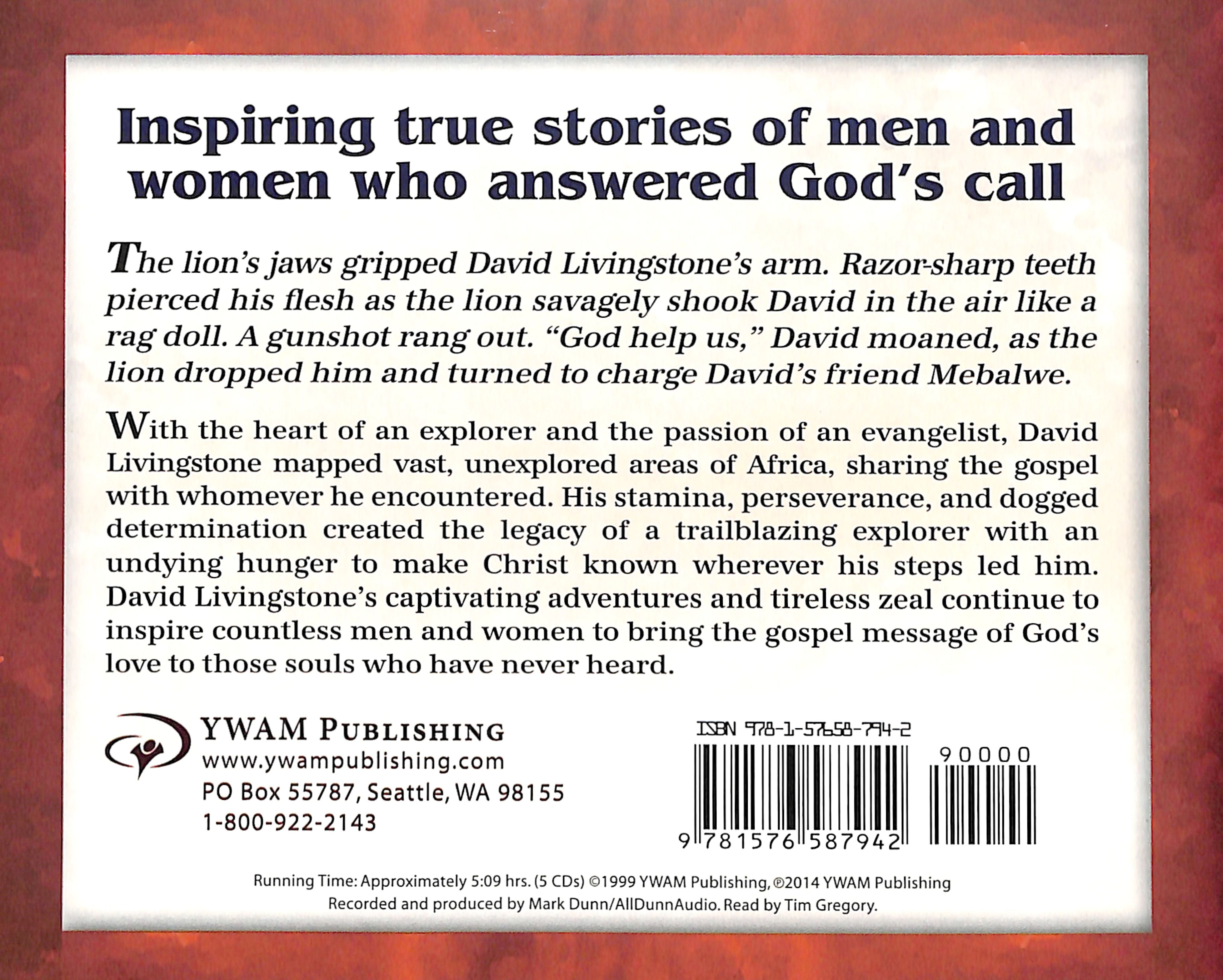 David Livingstone - Africa's Trailblazer (Unabridged, 5 CDS) (Christian Heroes Then & Now Audio Series)