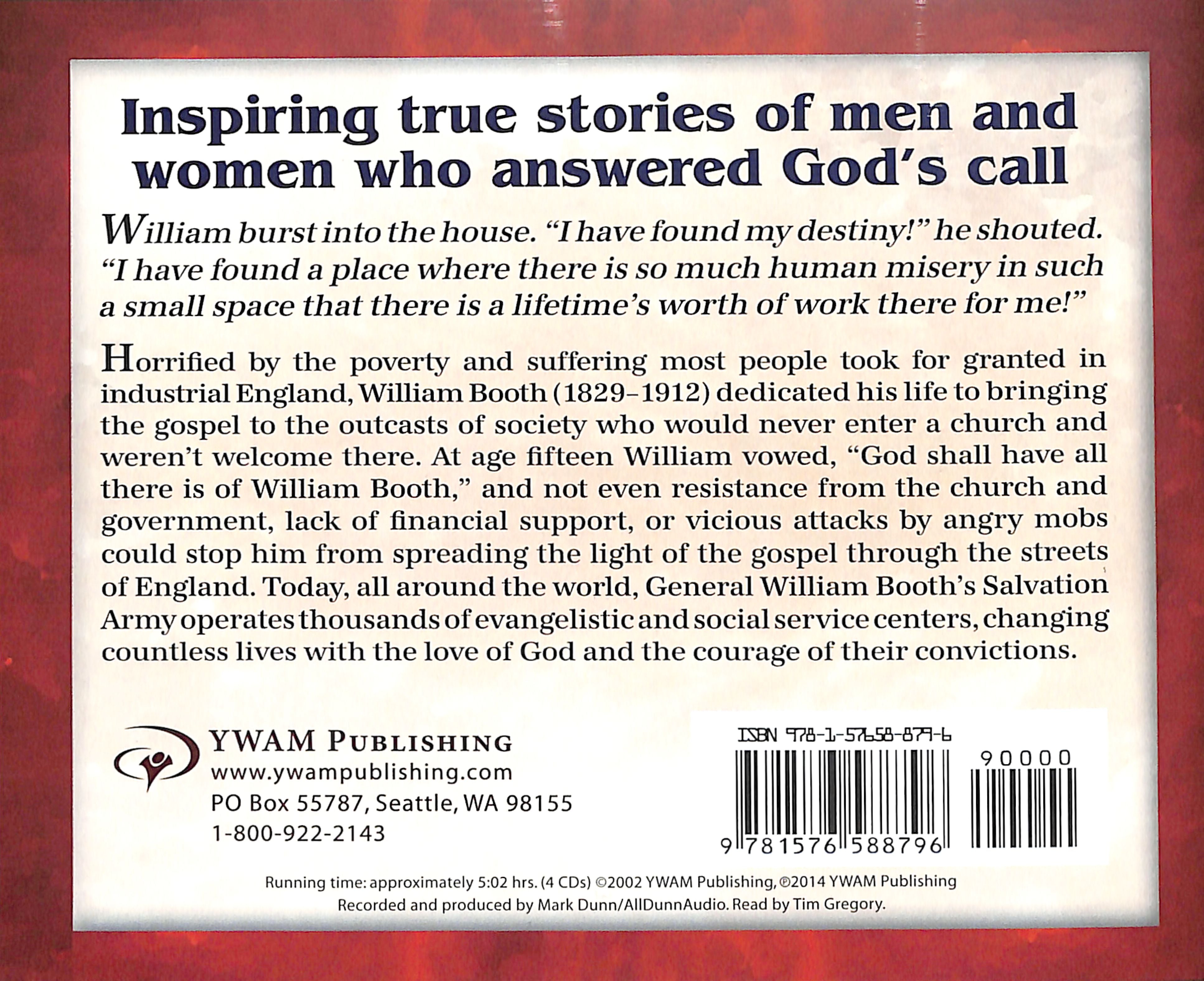 William Booth - Soup, Soap and Salvation (Unabridged, 5 CDS) (Christian Heroes Then & Now Audio Series)