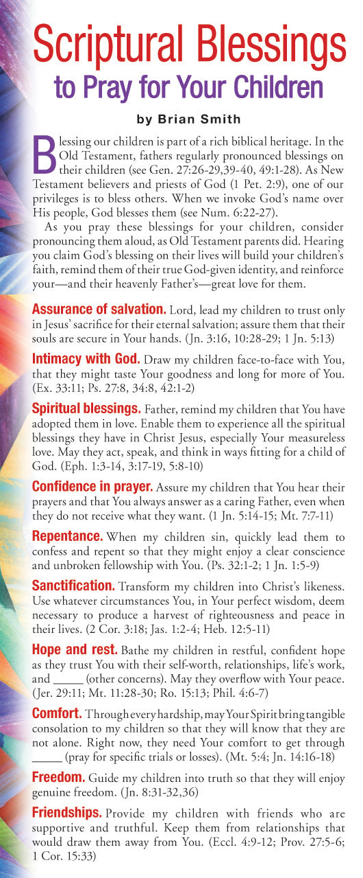 Scriptural Blessings to Pray For Your Children (50 Pack)