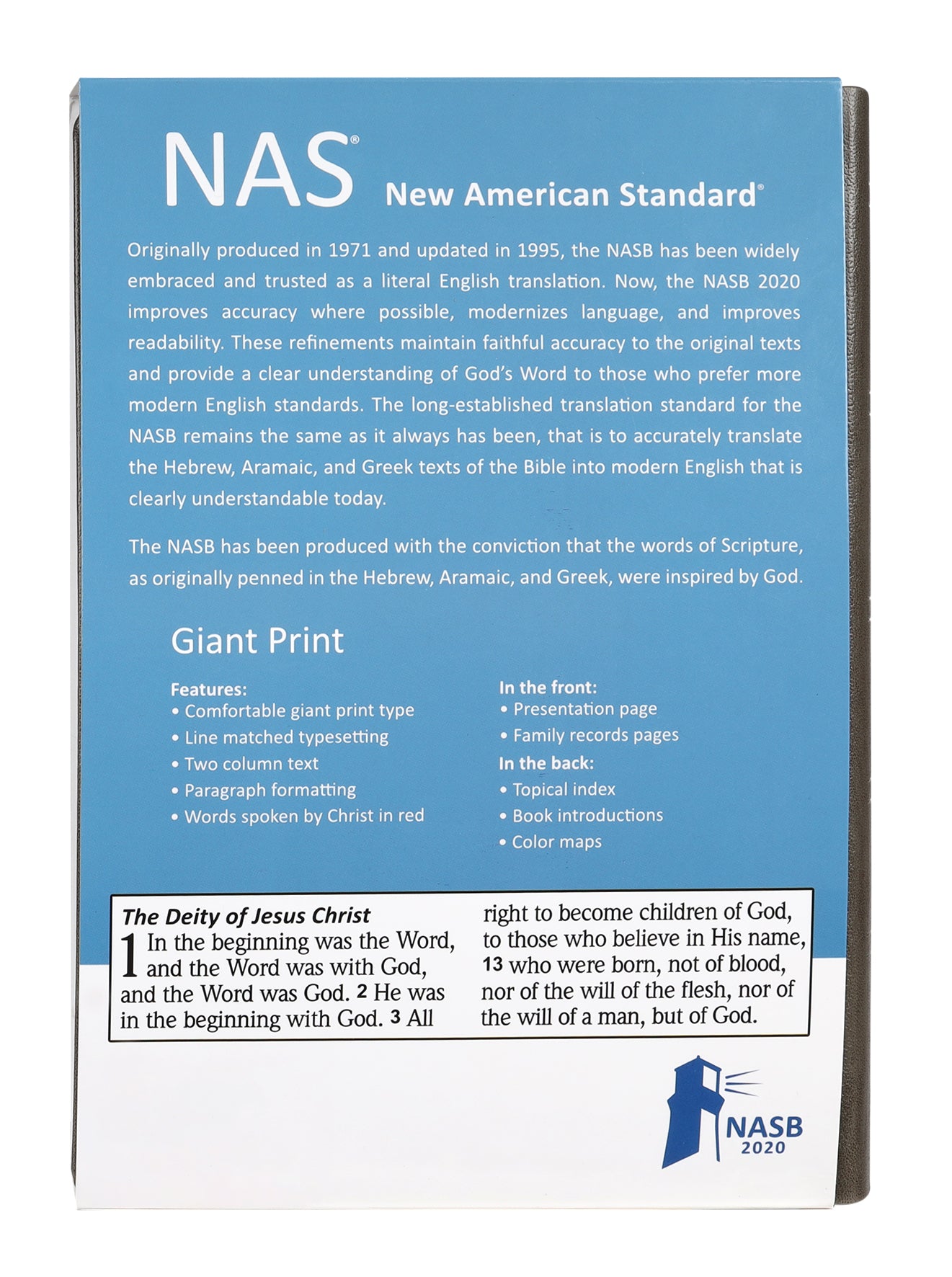 NASB 2020 Giant Print Bible Grey