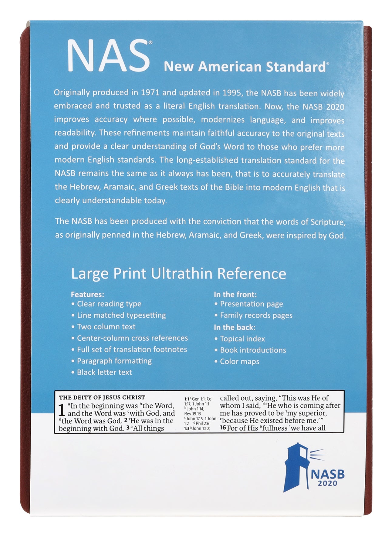 NASB 2020 Large Print Ultrathin Reference Bible Maroon