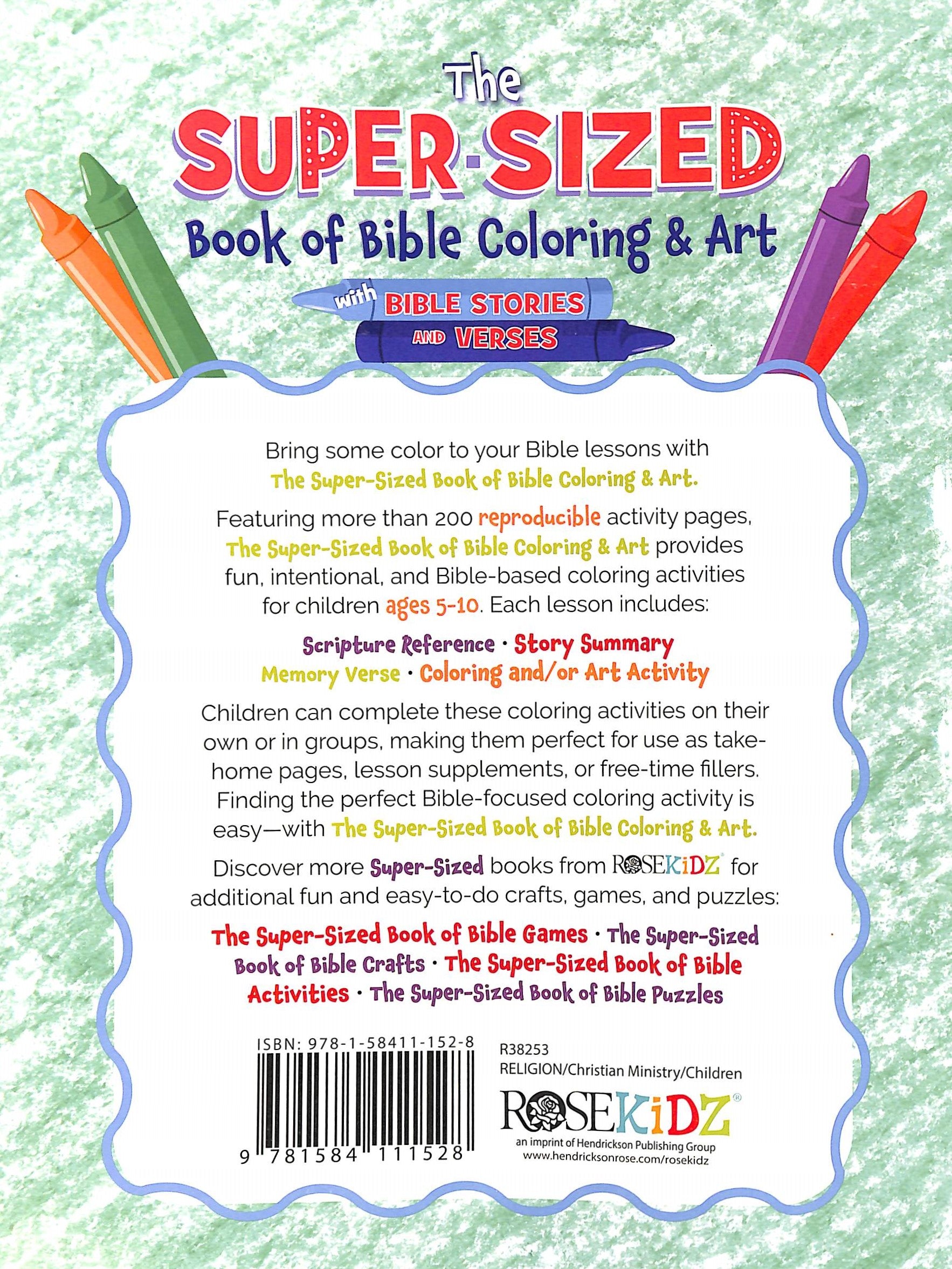 Super-Sized Book of Bible Coloring & Art (Ages 5-10, Reproducible)