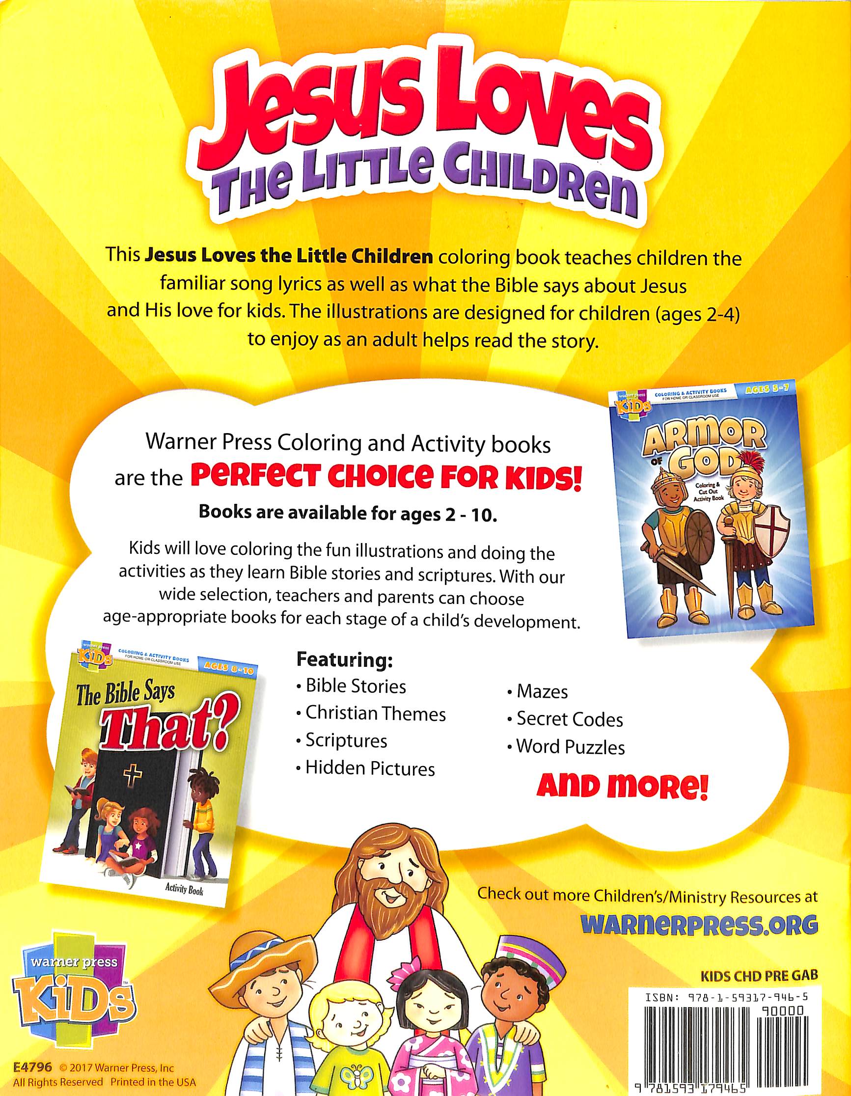 Jesus Loves the Little Children (Ages 2-4, Reproducible) (Warner Press Colouring/activity Under 5's Series)
