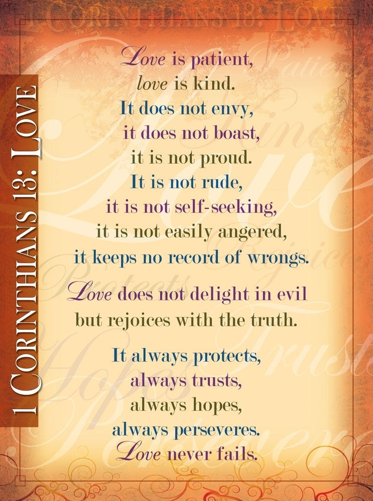 Wall Chart: 1 Corinthians 13 (Laminated)