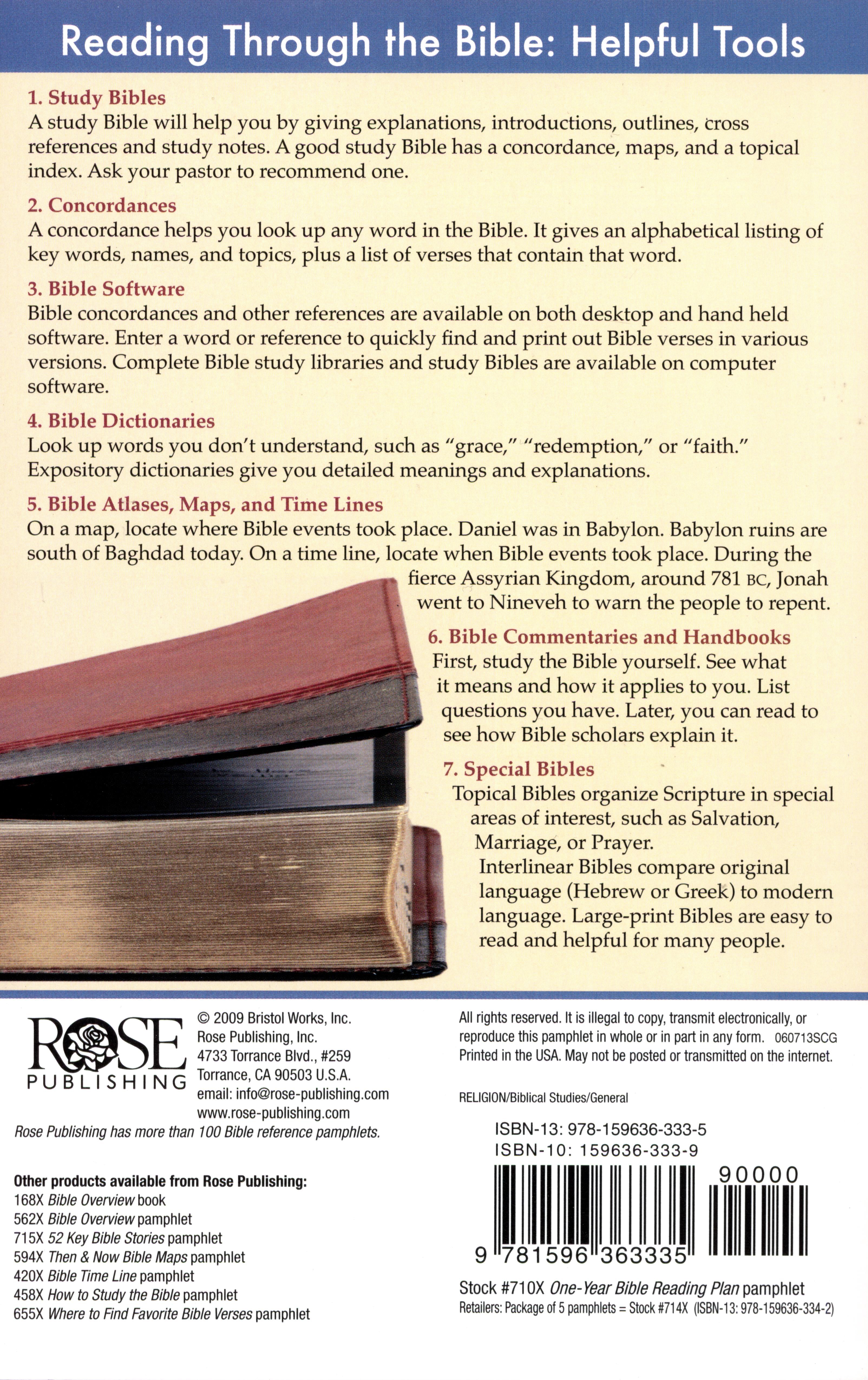 One Year Bible Reading Plan (Rose Guide Series)