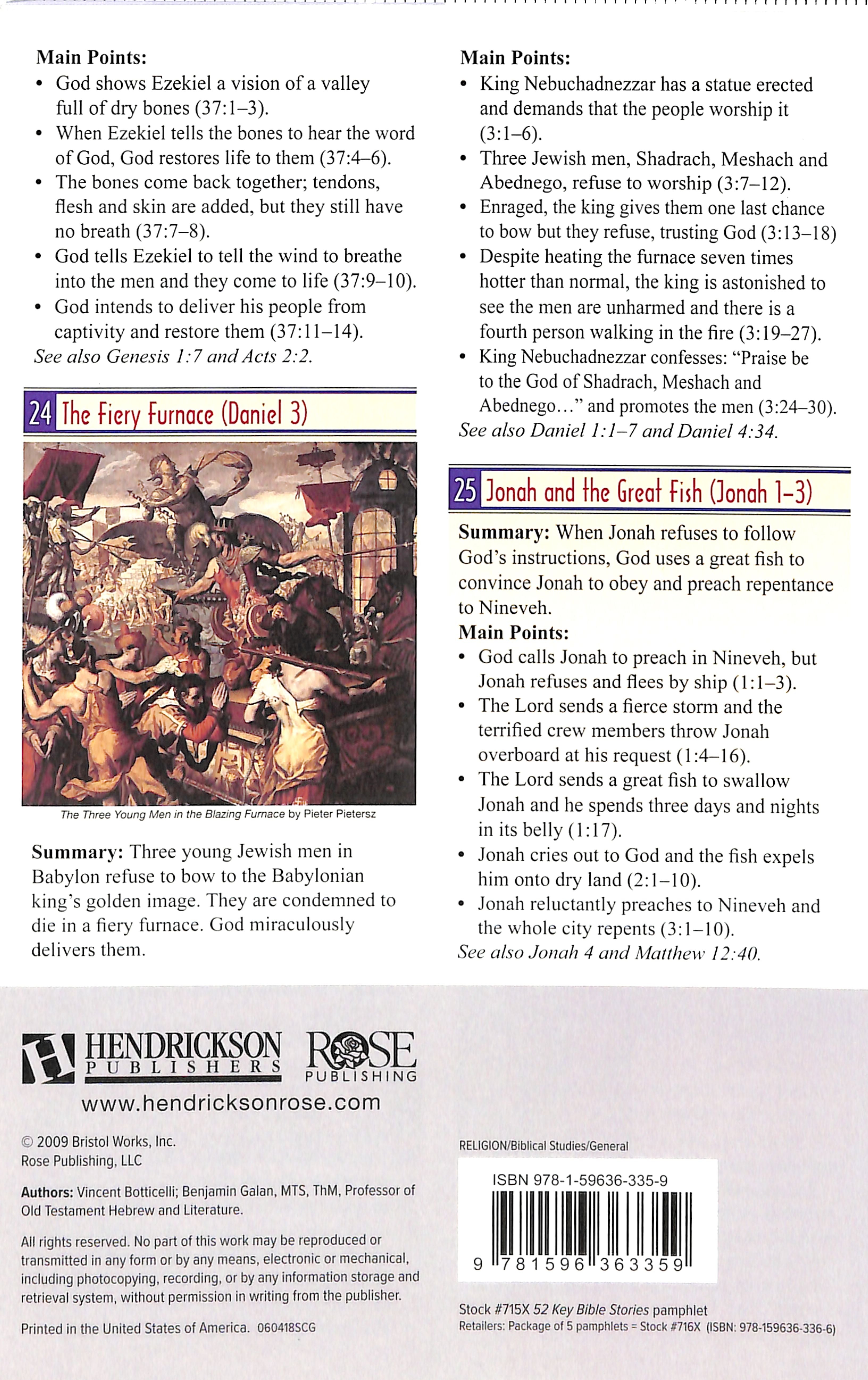 52 Key Bible Stories (Rose Guide Series)