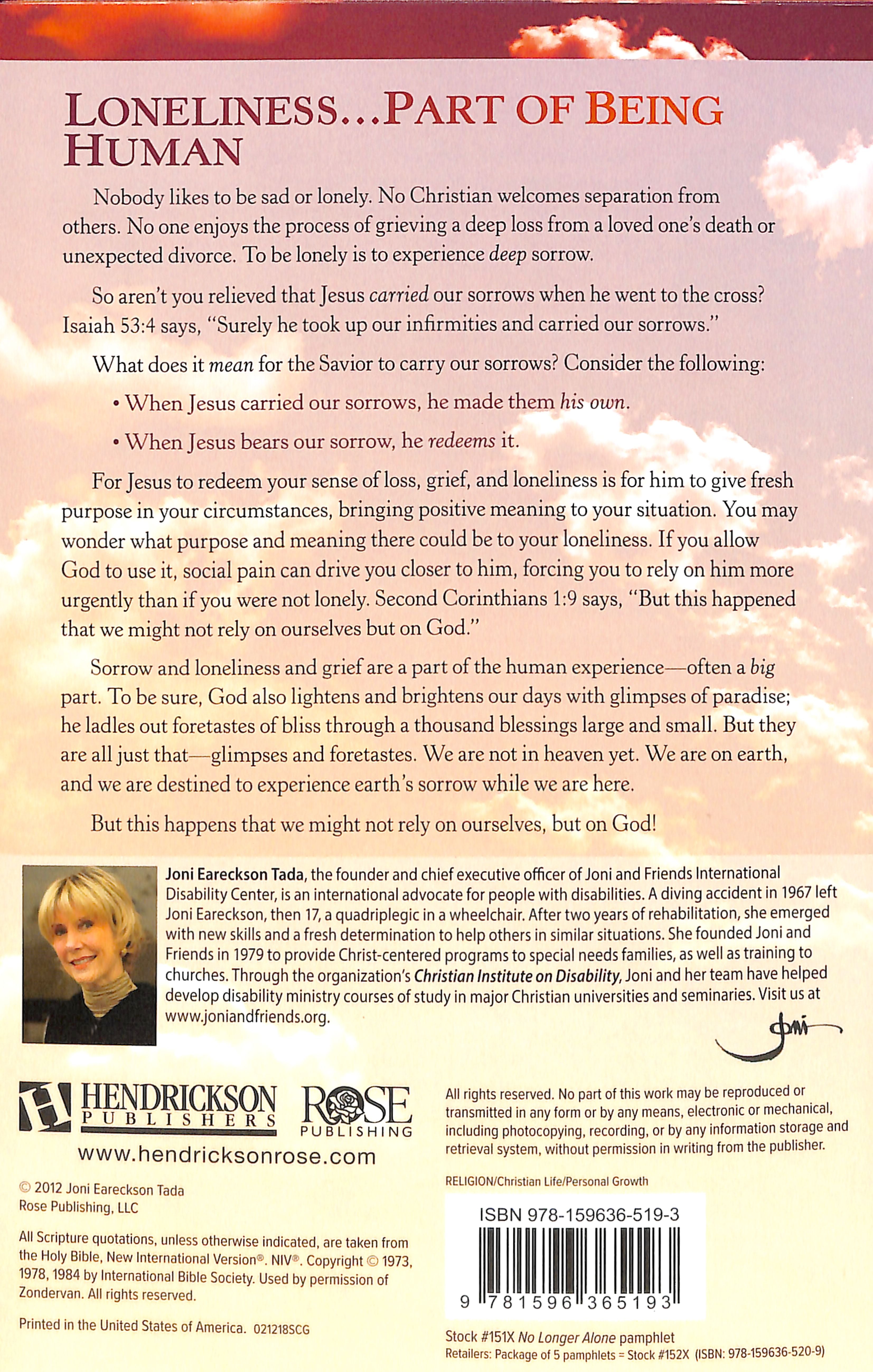 No Longer Alone: Loneliness (Rose Guide Series)