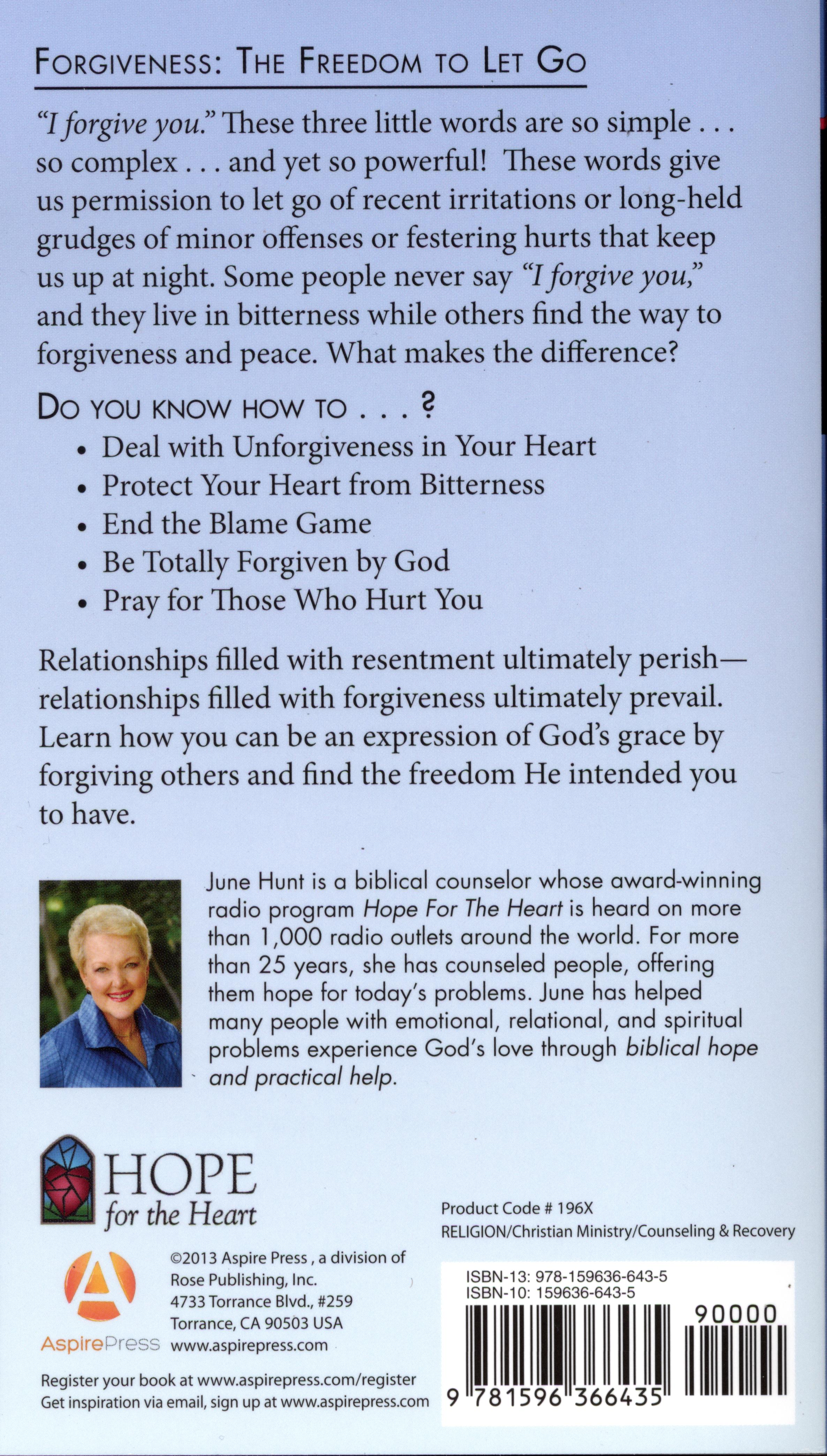 Forgiveness (Hope For The Heart Series)
