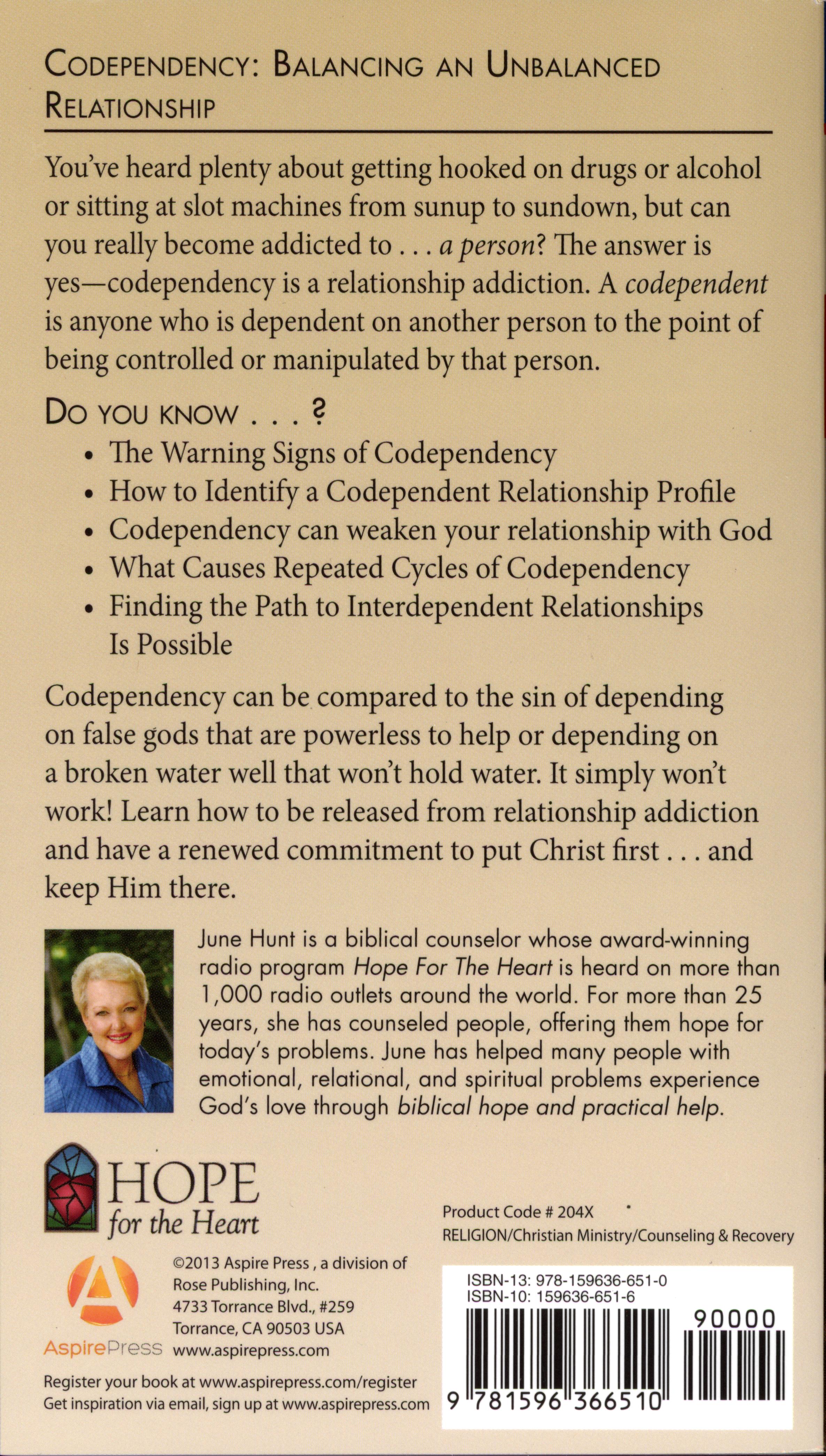 Codependency (Hope For The Heart Series)