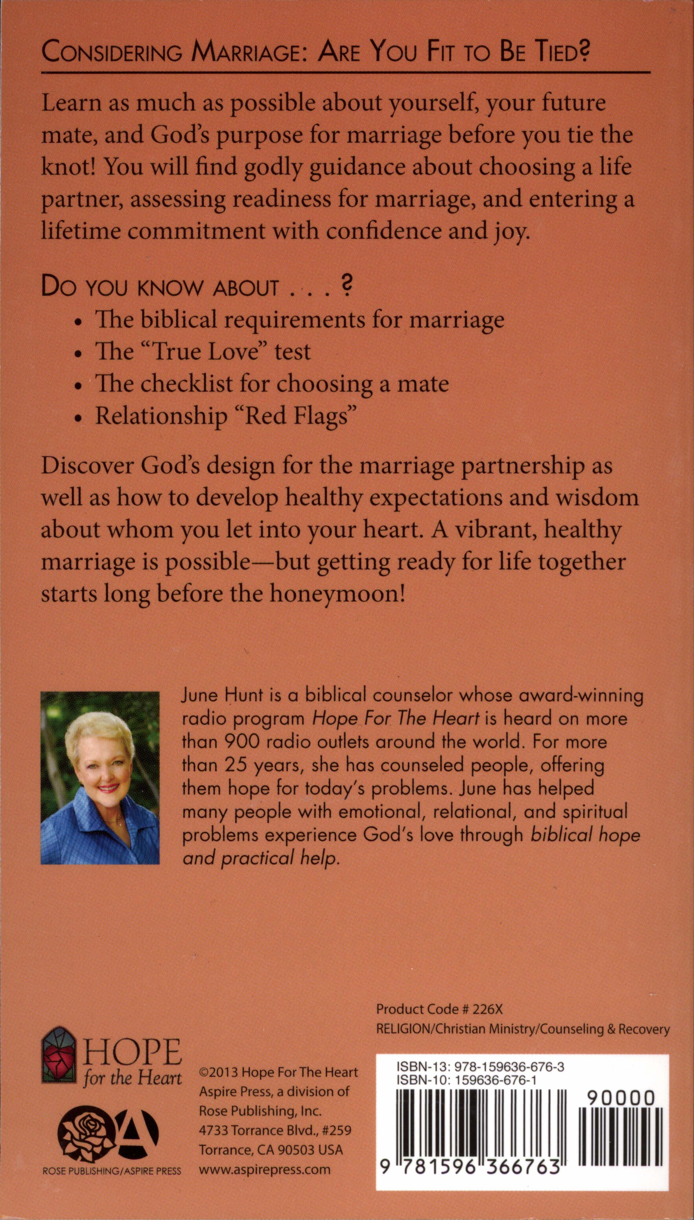 Considering Marriage (Hope For The Heart Series)