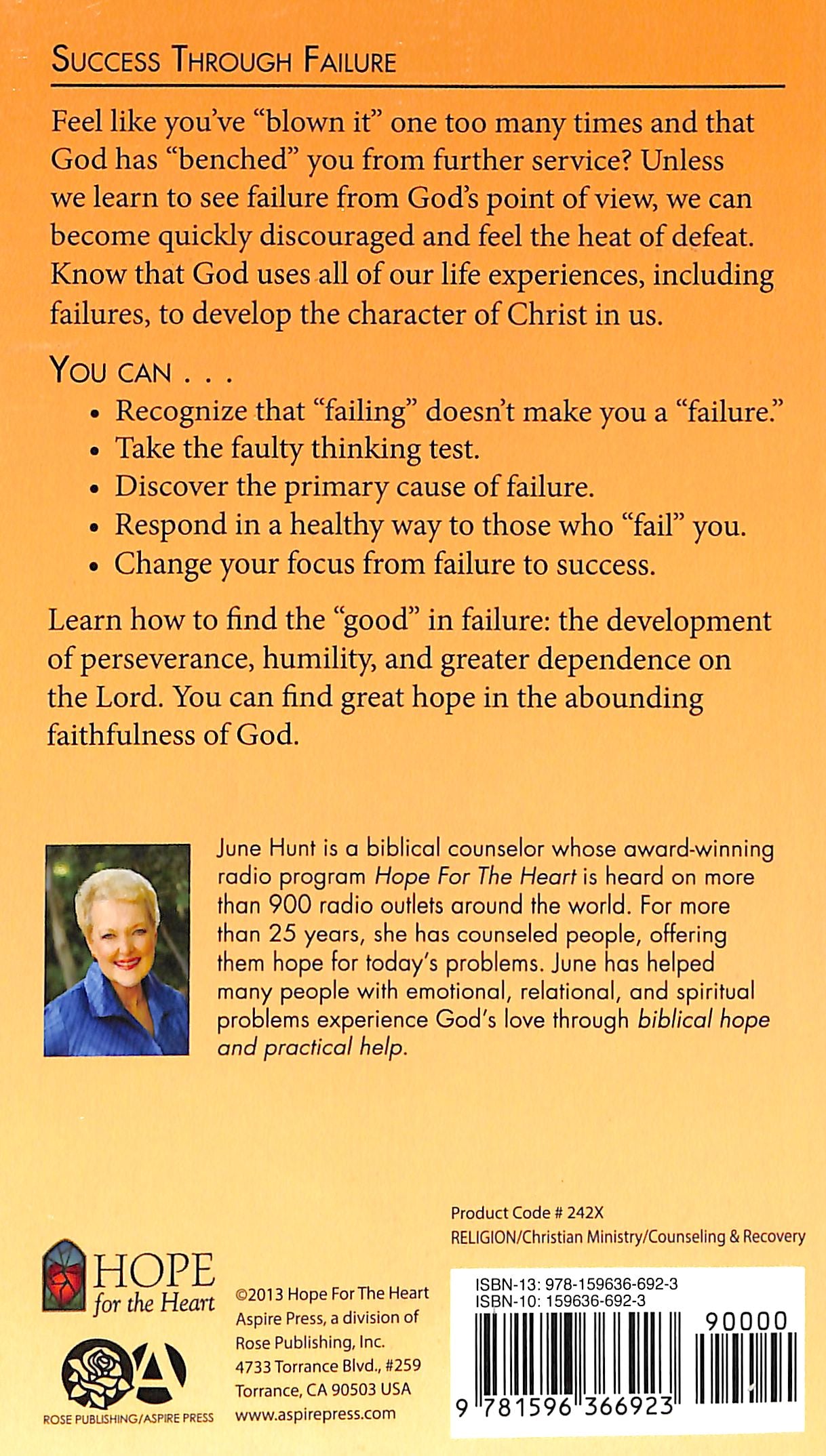 Success Through Failure (Hope For The Heart Series)