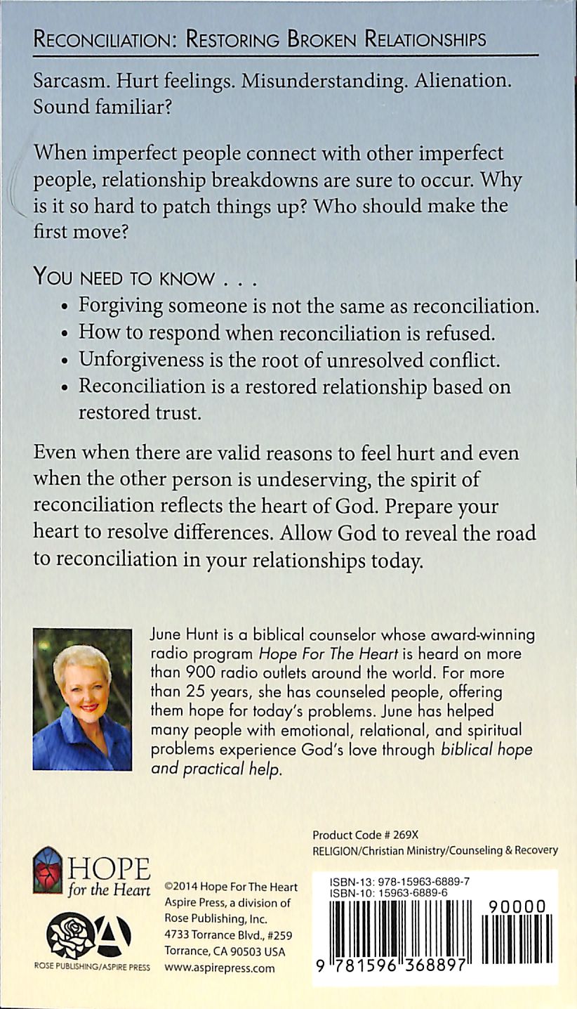 Reconciliation (Hope For The Heart Series)