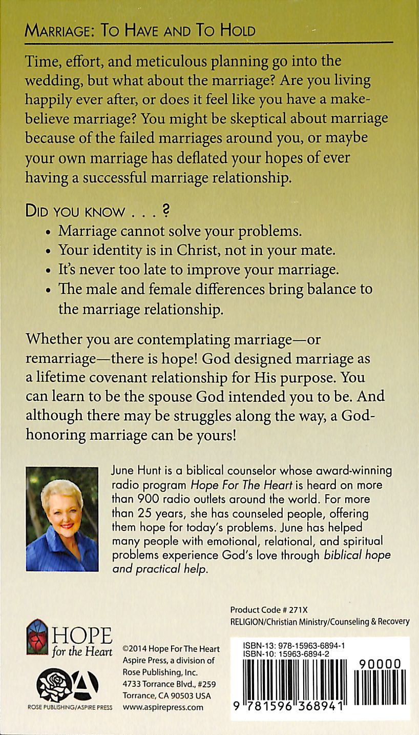 Marriage (Hope For The Heart Series)