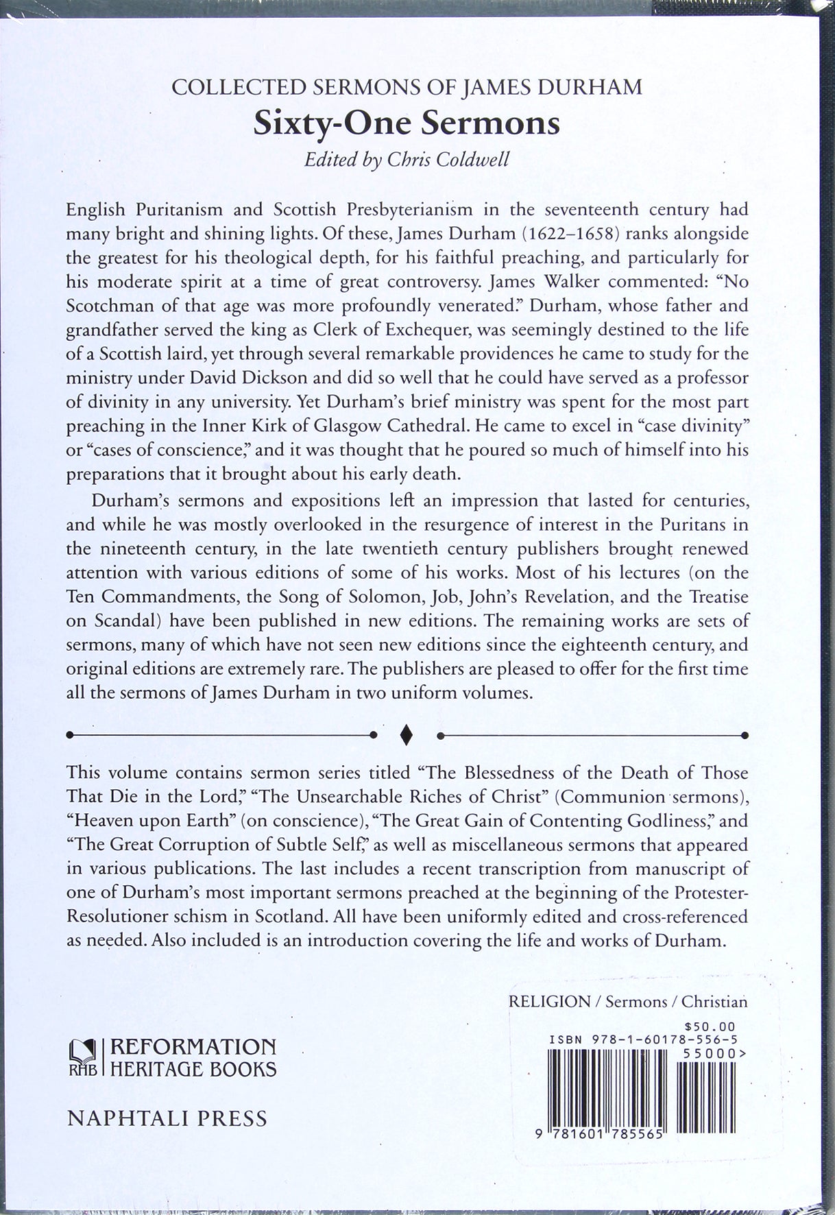 Collected Sermons of James Durham #01: 61 Sermons