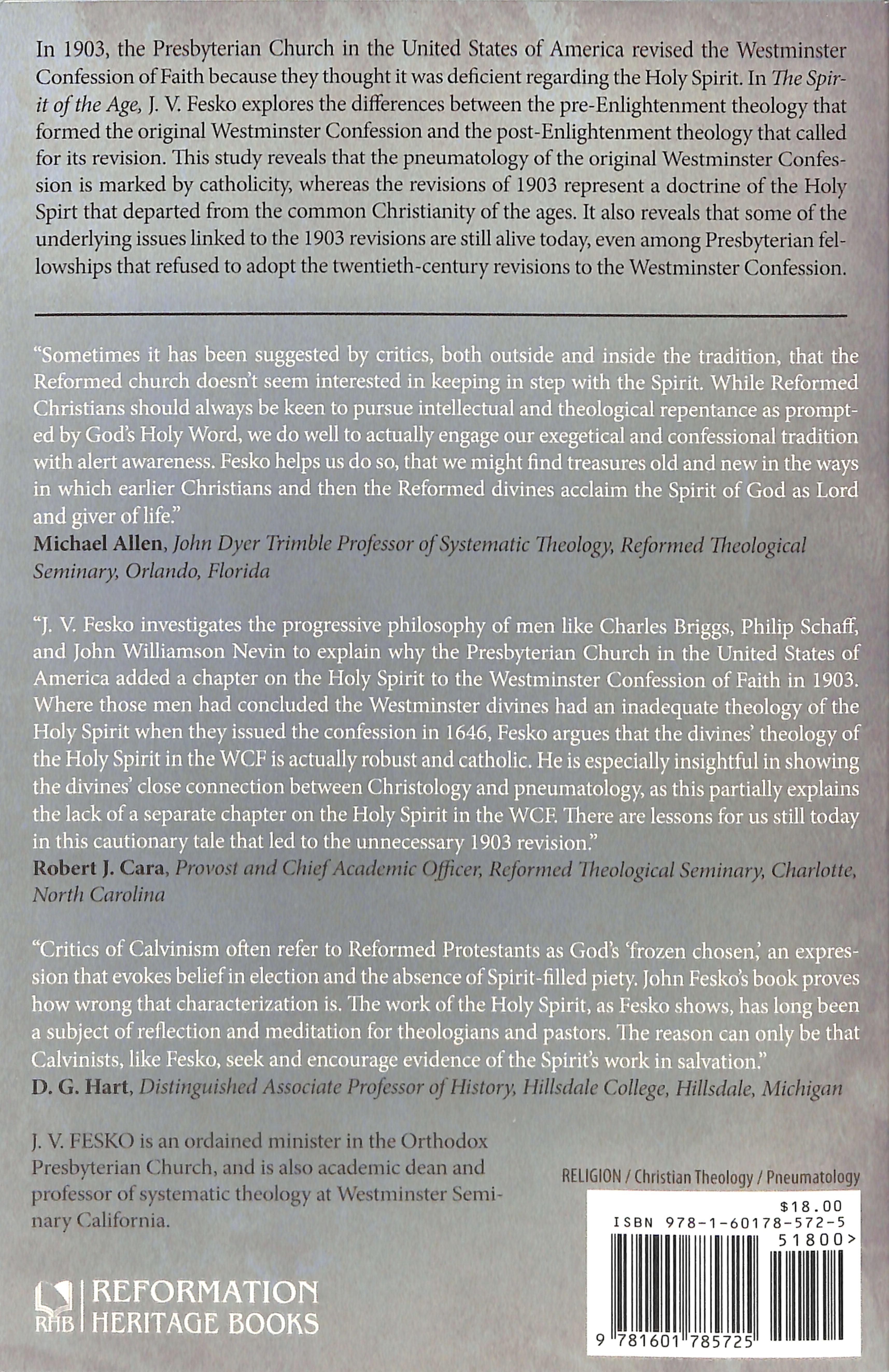 The Spirit of the Age: The 19Th Century Debate Over the Holy Spirit and the Westminster Confession