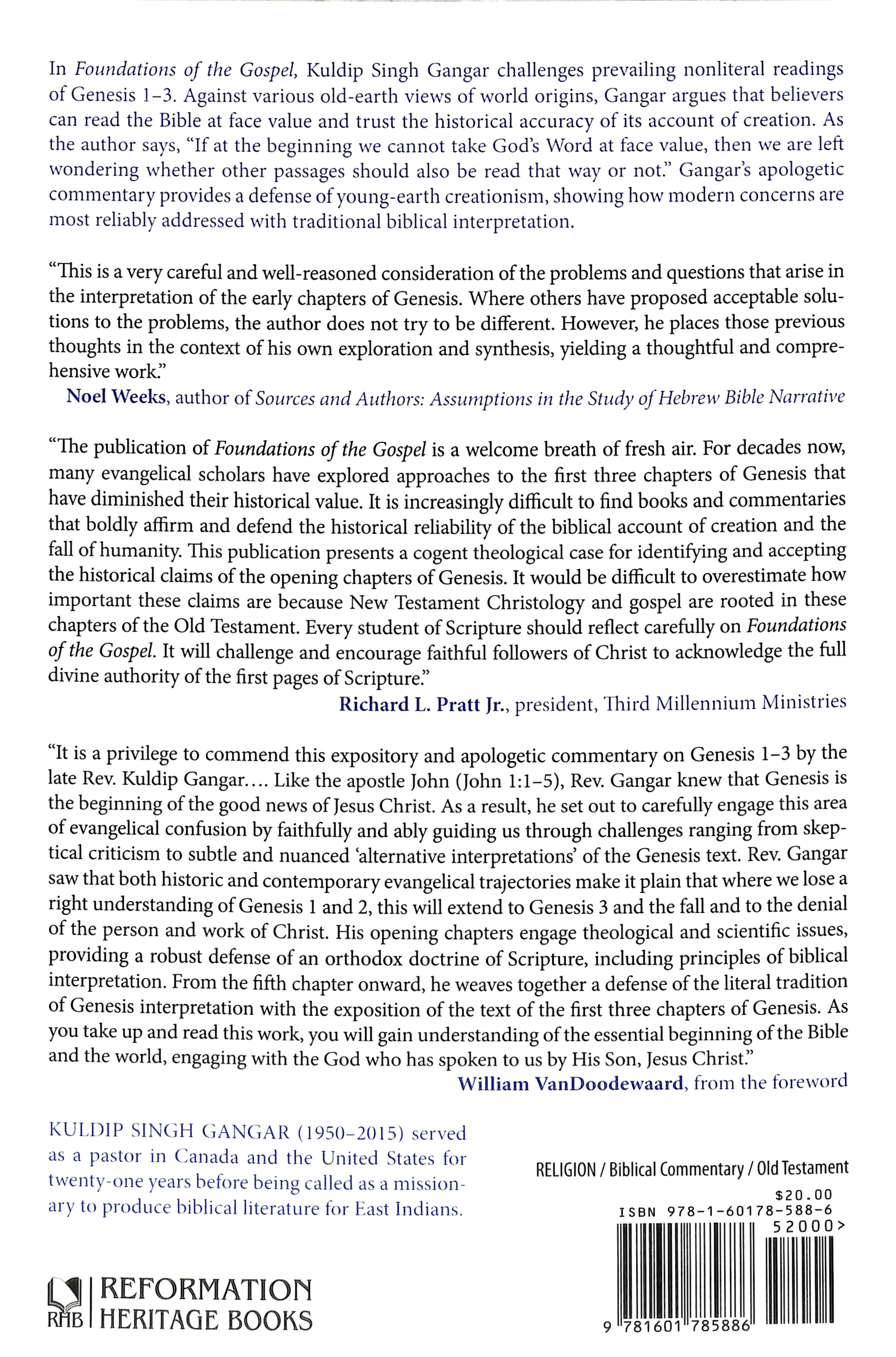 Foundations of the Gospel: A Believer's Commentary on Genesis 1-3