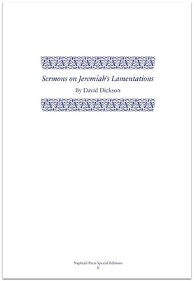 Sermons on Jeremiah's Lamentations