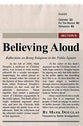 Believing Aloud: Relections on Being Religious in the Public Square