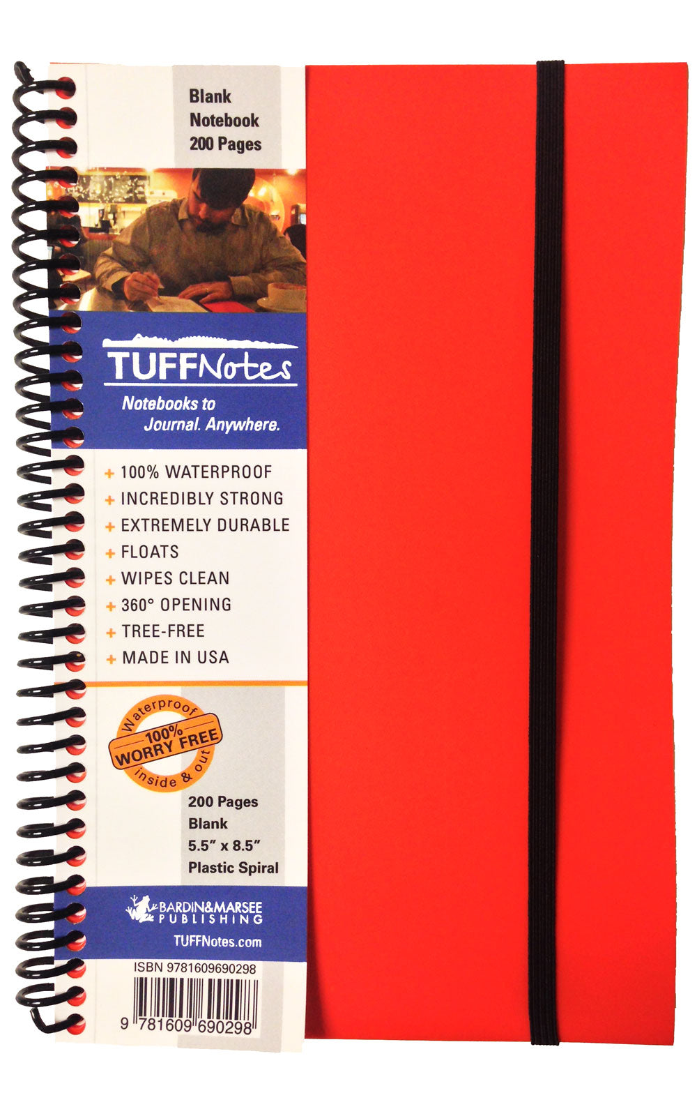 Tuffnotes Waterproof Notebook, Orange, Blank