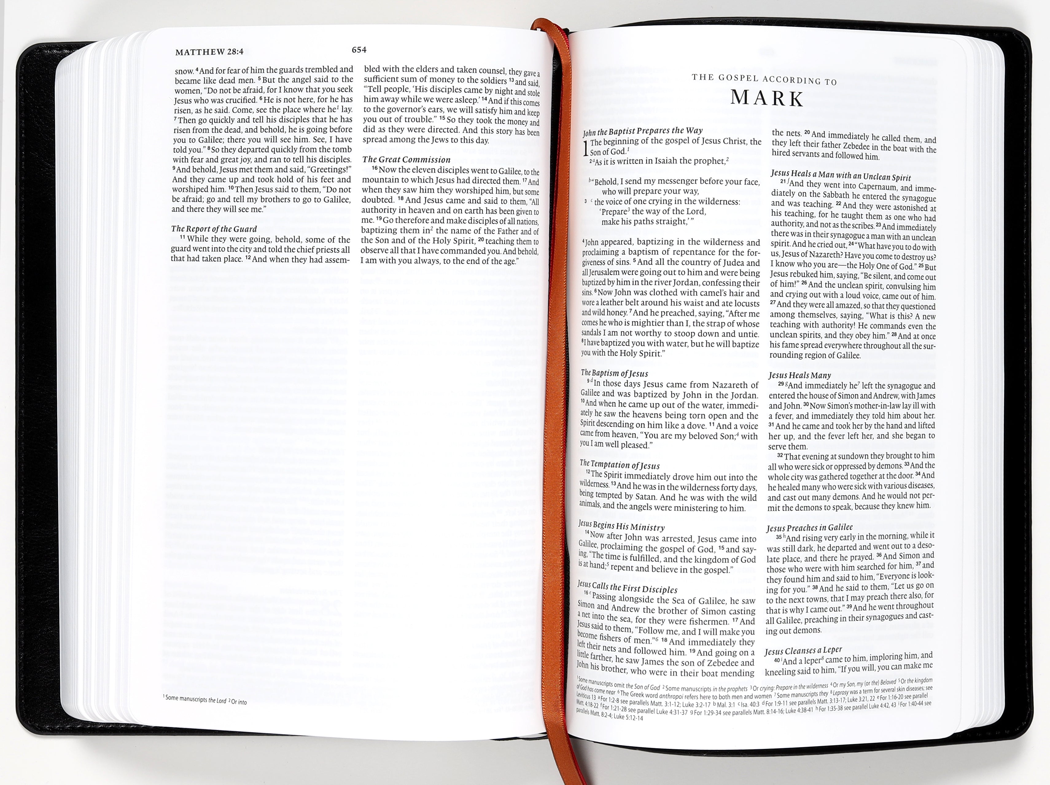 ESV Waterproof Bible Black Imitation Leather Slip Cover Over Camo (Black Letter Edition)