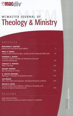 Mcmaster Journal of Theology and Ministry (#12 in Mcmaster Journal Series)