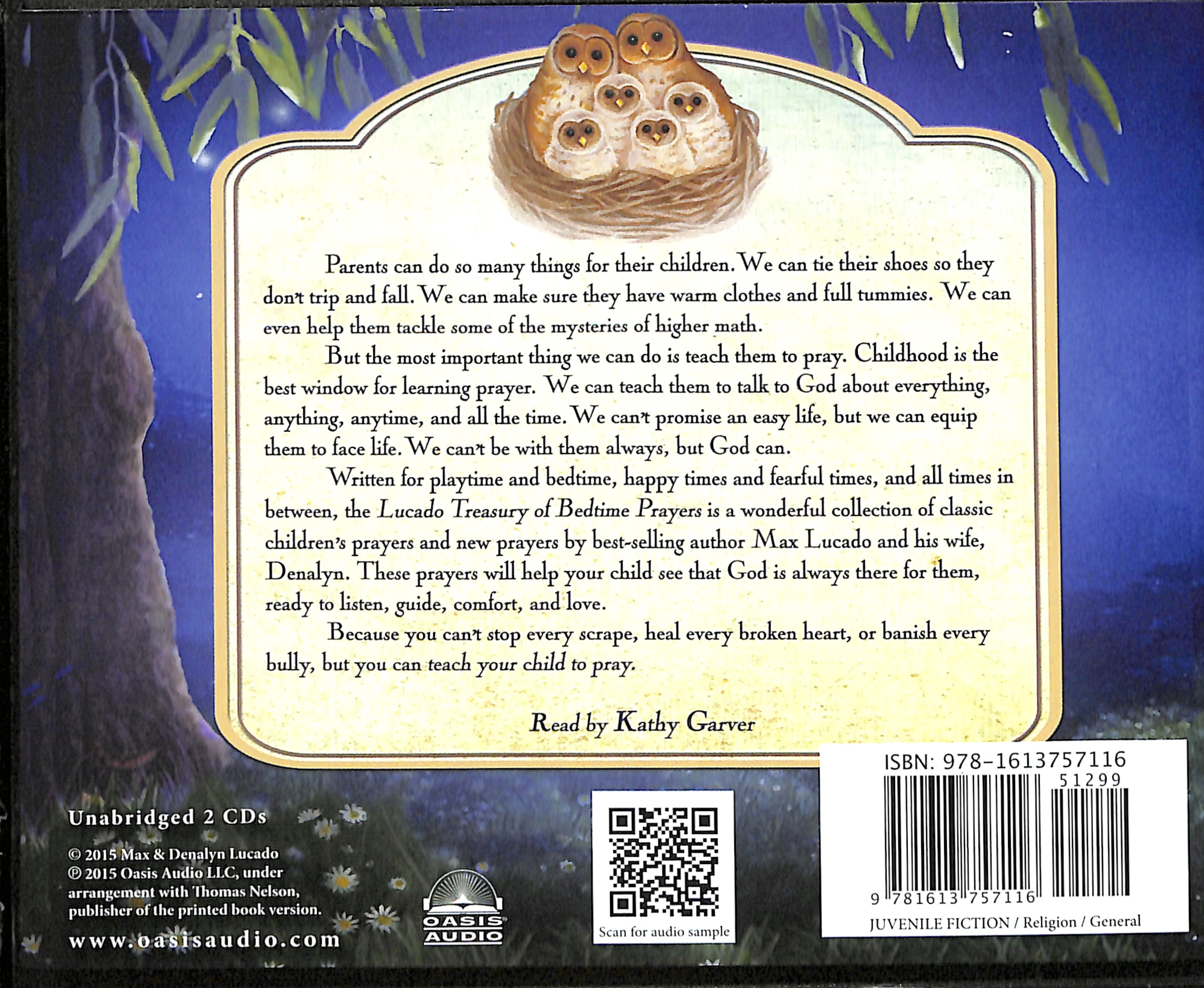 Lucado Treasury of Bedtime Prayers (Unabridged, 2 Cds)