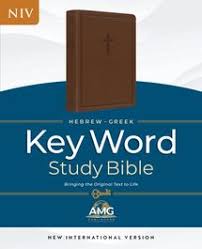 NIV Hebrew-Greek Key Word Study Bible Brown Indexed (Red Letter Edition)