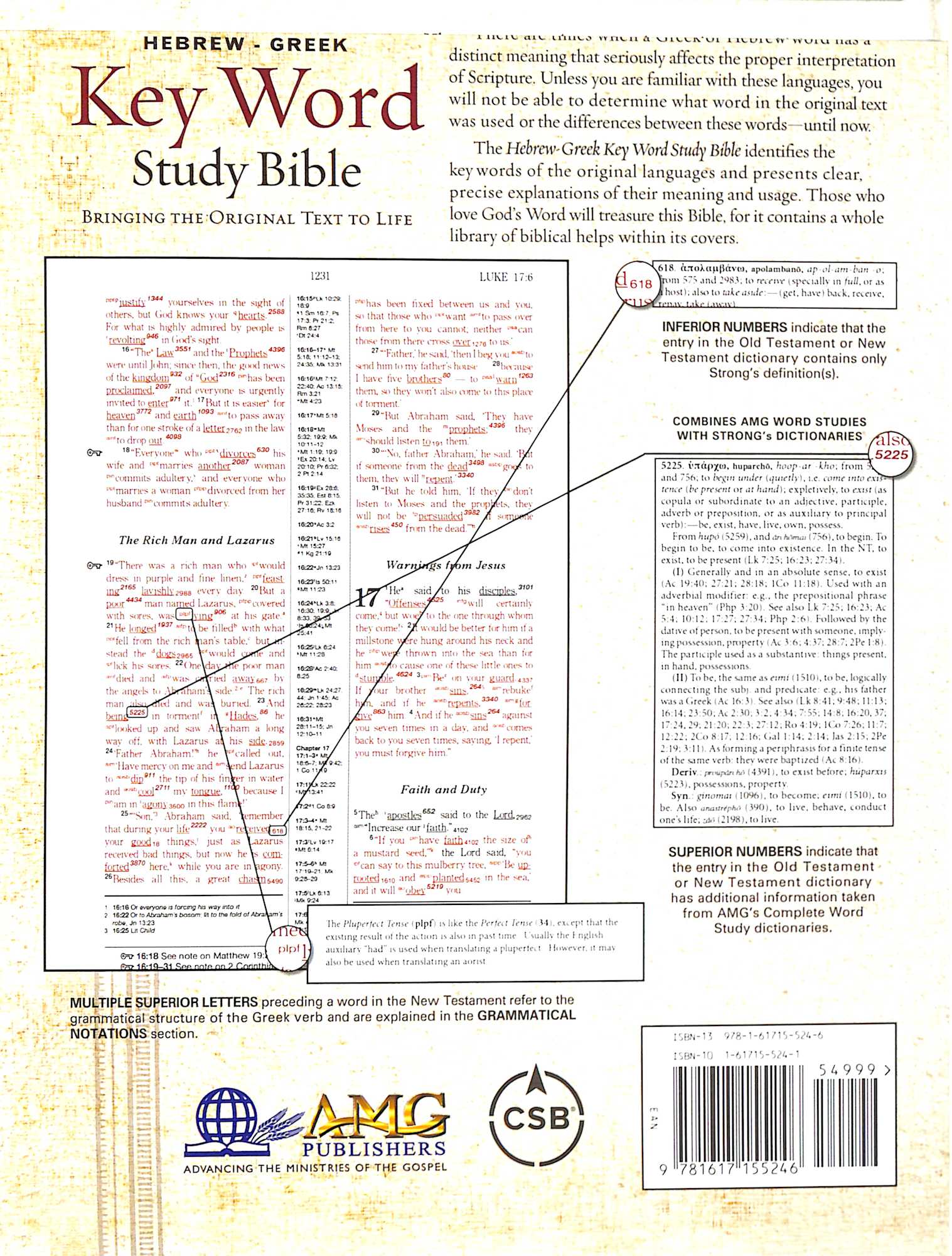 CSB Hebrew-Greek Key Word Study Bible (Red Letter Edition)